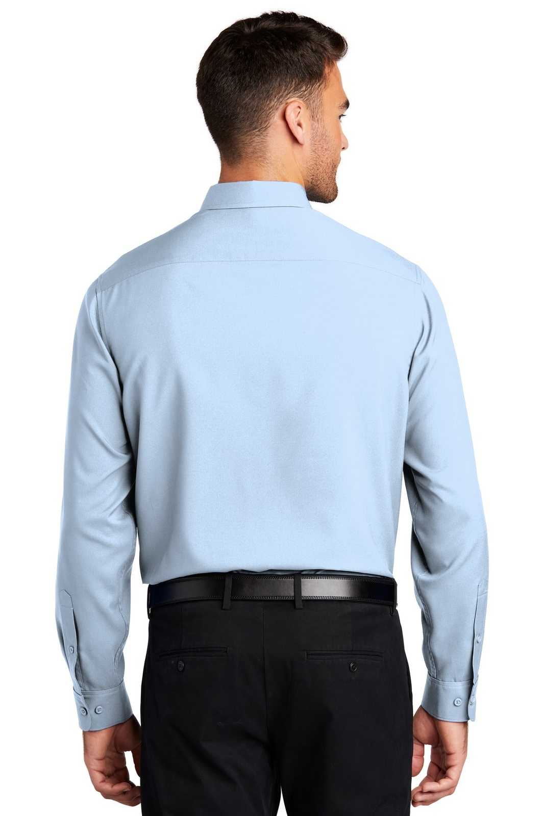Port Authority W401 Long Sleeve Performance Staff Shirt - Cloud Blue - HIT a Double - 2