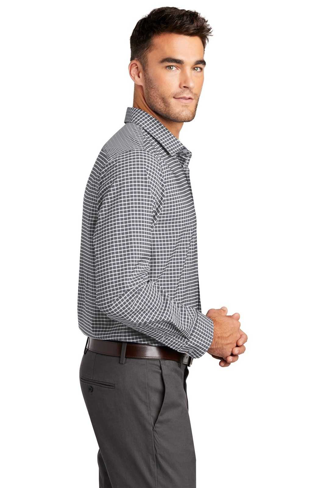 Port Authority W680 City Stretch Shirt - Graphite White - HIT a Double - 3