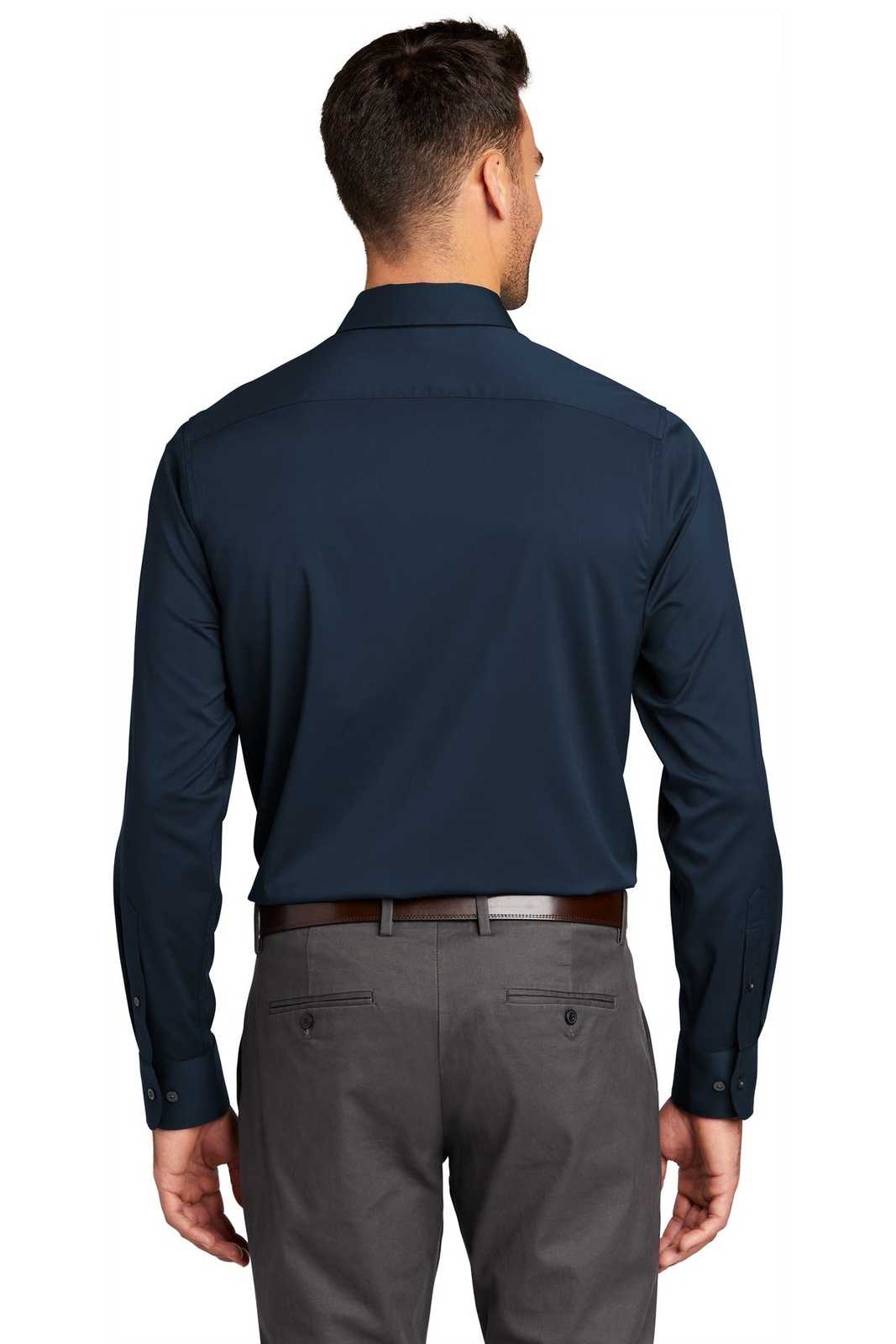 Port Authority W680 City Stretch Shirt - River Blue Navy - HIT a Double - 2