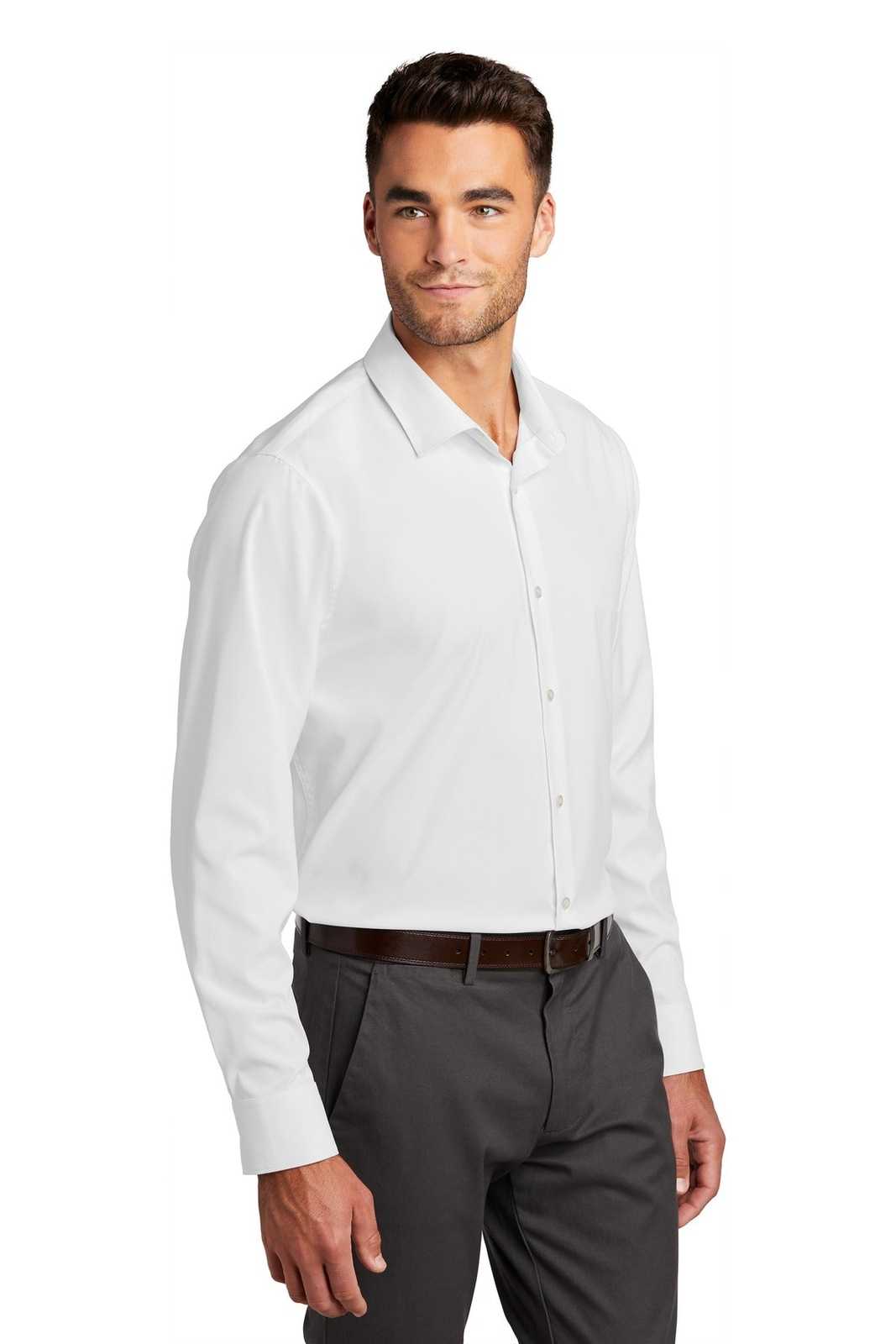 Port Authority W680 City Stretch Shirt - White - HIT a Double - 4