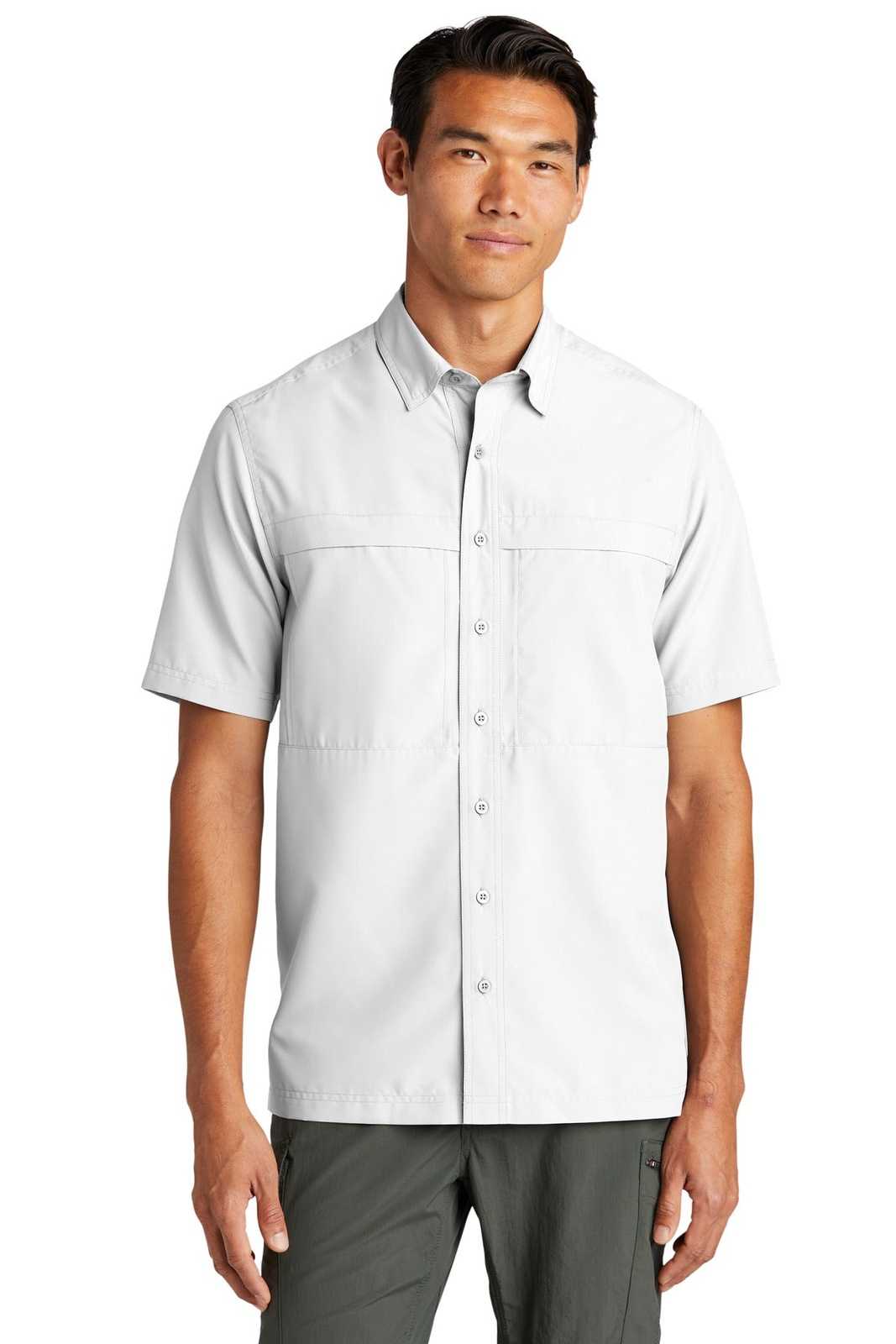 Port Authority W961 Short Sleeve UV Daybreak Shirt - White - HIT a Double - 1
