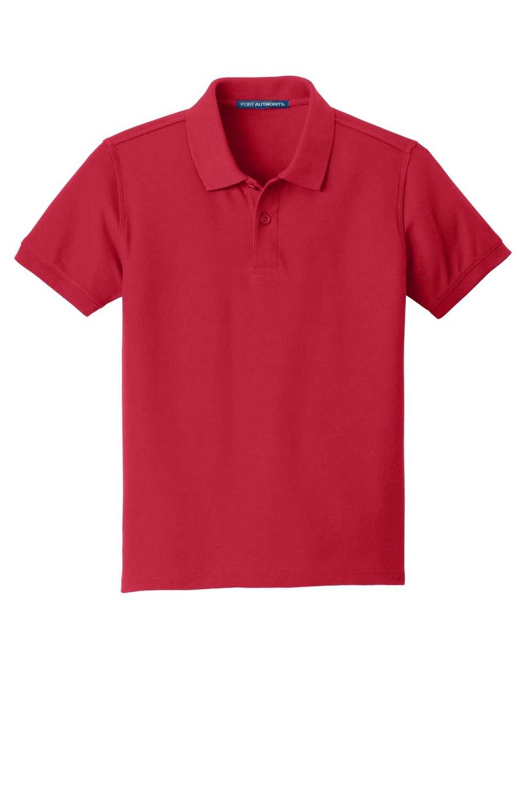 Port Authority Y100 Youth Core Classic Pique Polo - Rich Red - HIT a Double - 5