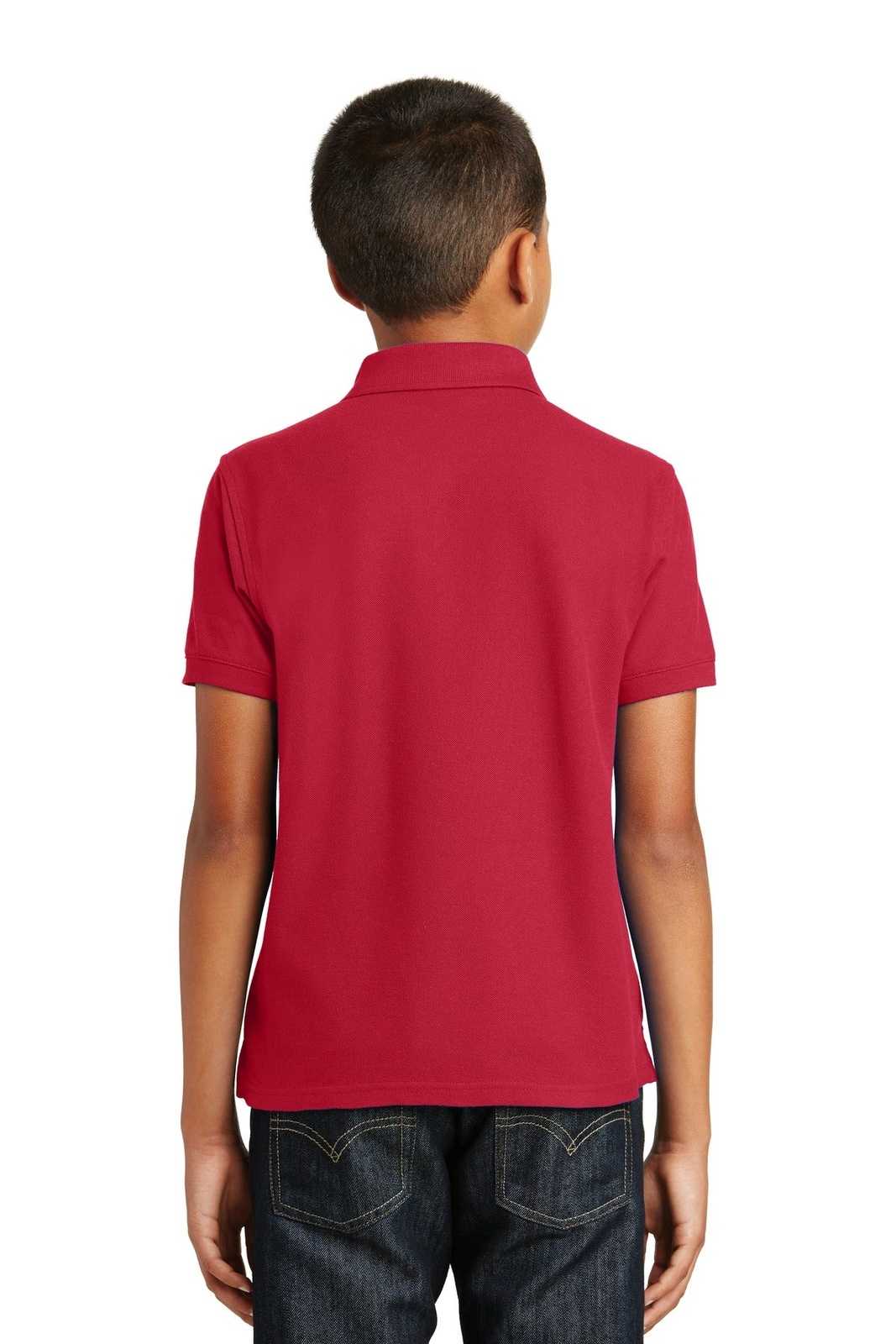 Port Authority Y100 Youth Core Classic Pique Polo - Rich Red - HIT a Double - 2