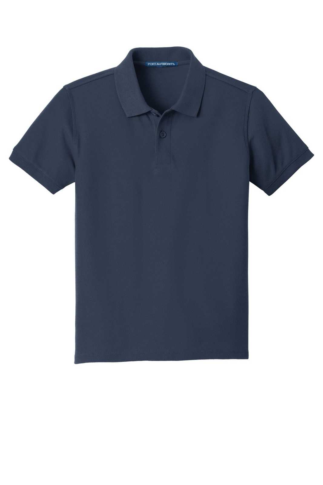 Port Authority Y100 Youth Core Classic Pique Polo - River Blue Navy - HIT a Double - 5