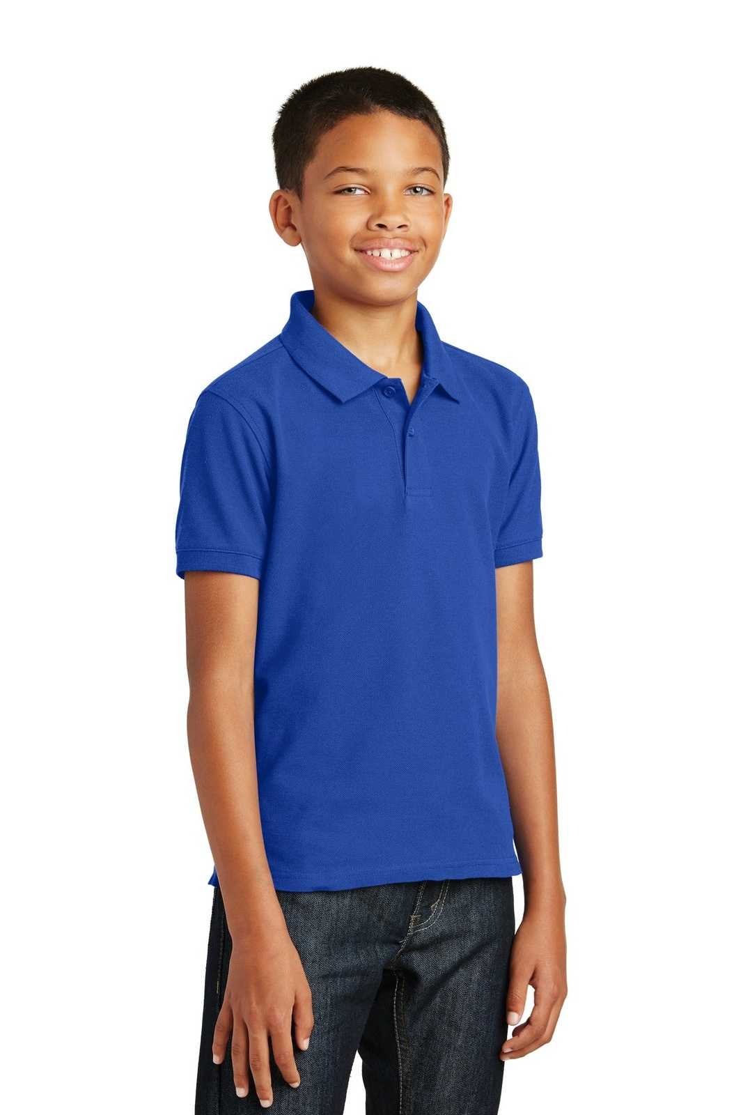 Port Authority Y100 Youth Core Classic Pique Polo - True Royal - HIT a Double - 4
