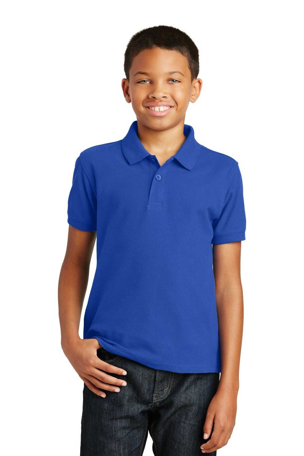 Port Authority Y100 Youth Core Classic Pique Polo - True Royal - HIT a Double - 1