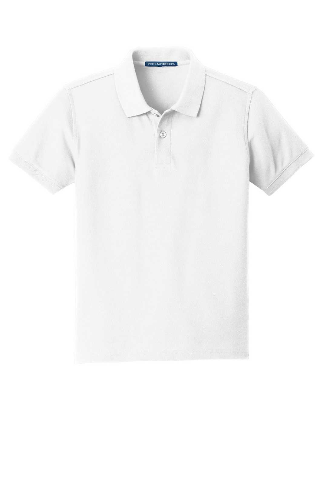 Port Authority Y100 Youth Core Classic Pique Polo - White - HIT a Double - 5