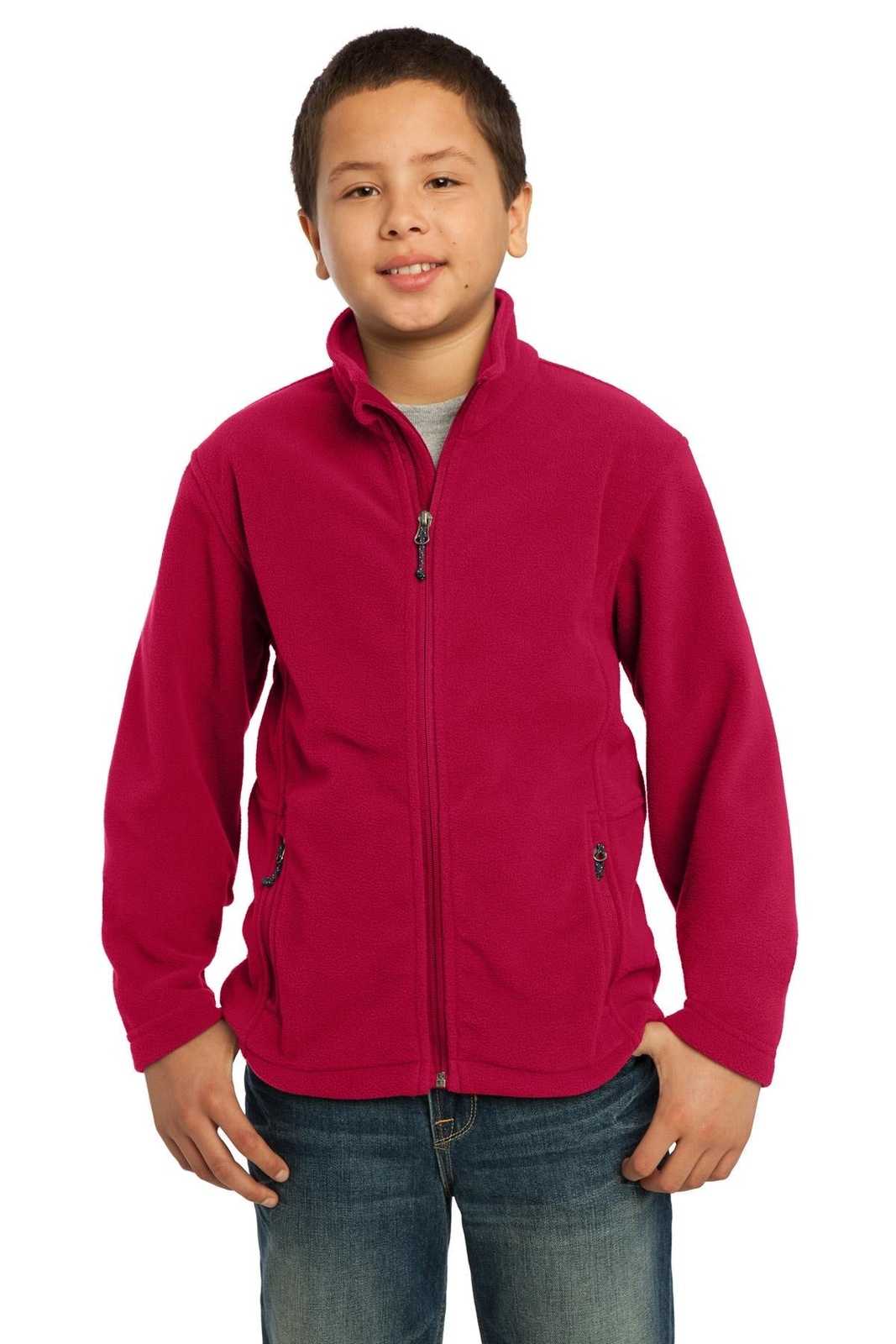 Port Authority Y217 Youth Value Fleece Jacket - True Red - HIT a Double - 1