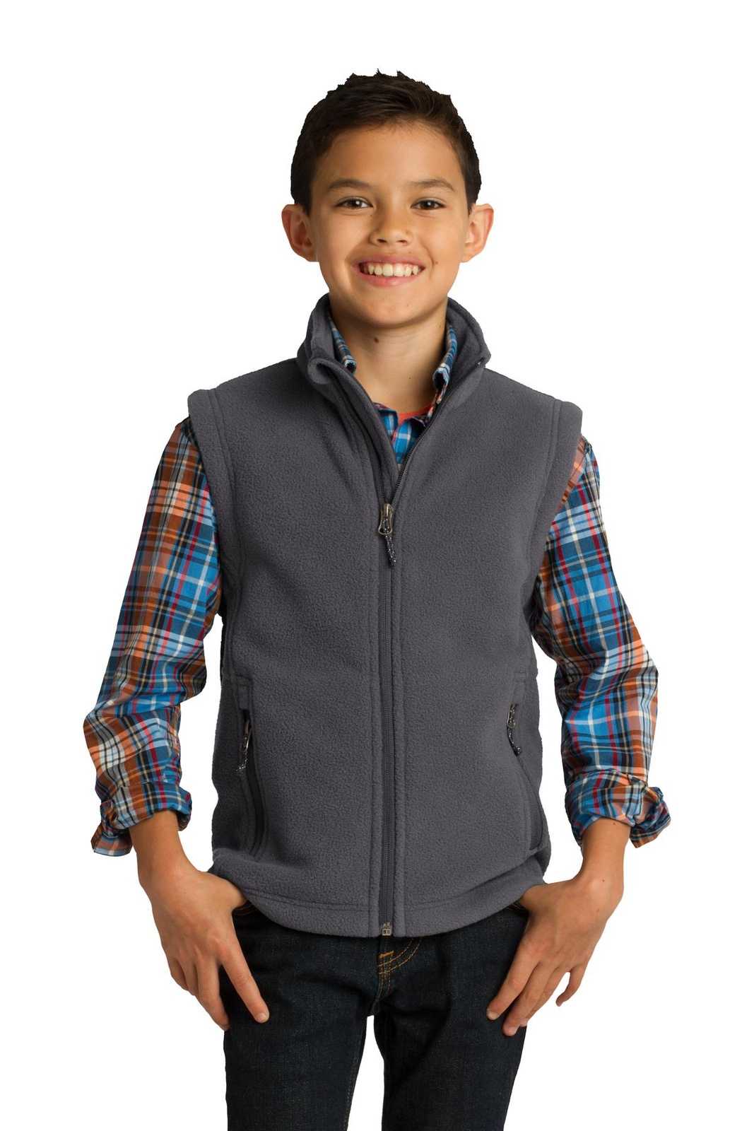 Port Authority Y219 Youth Value Fleece Vest - Iron Gray - HIT a Double - 1