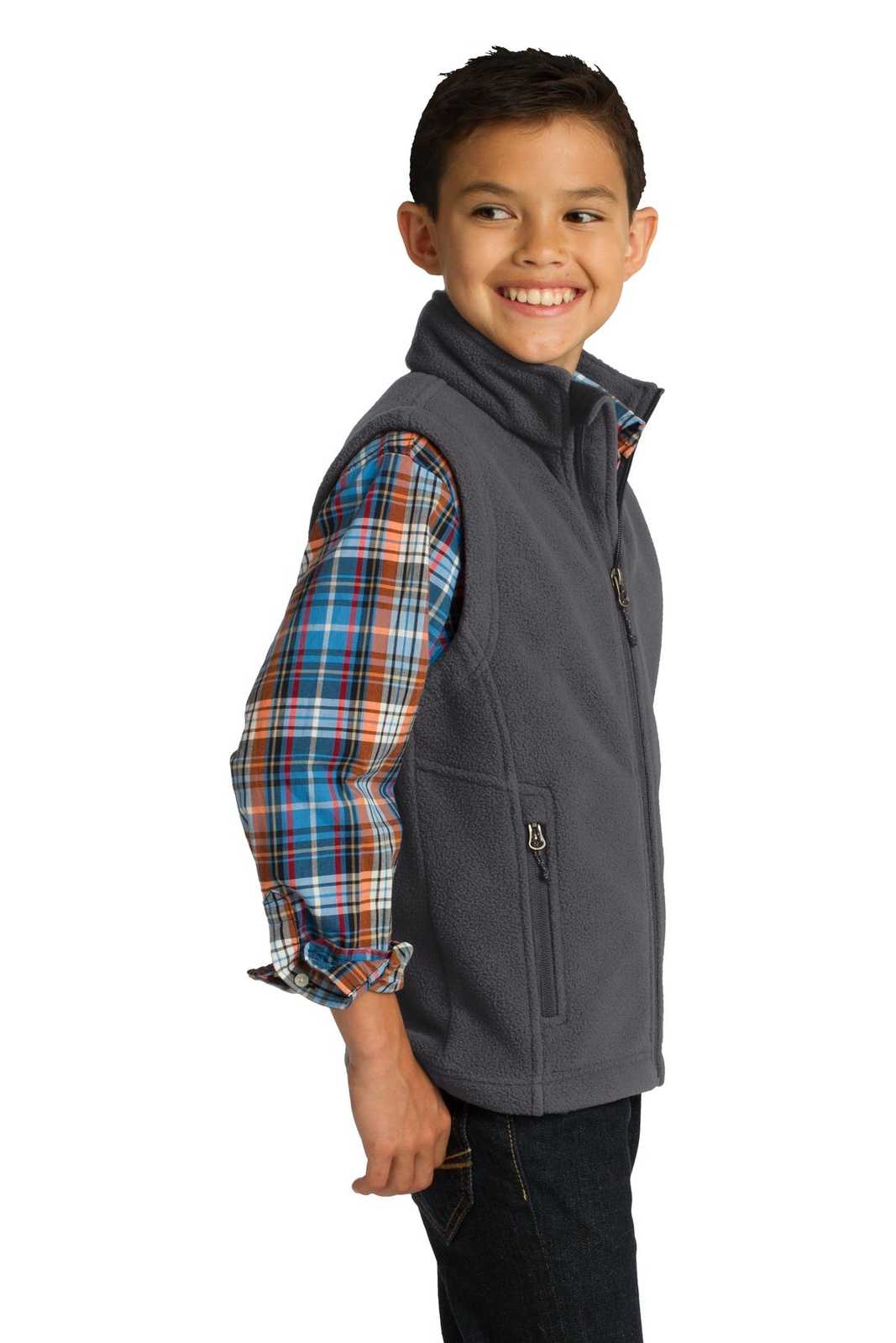 Port Authority Y219 Youth Value Fleece Vest - Iron Gray - HIT a Double - 3