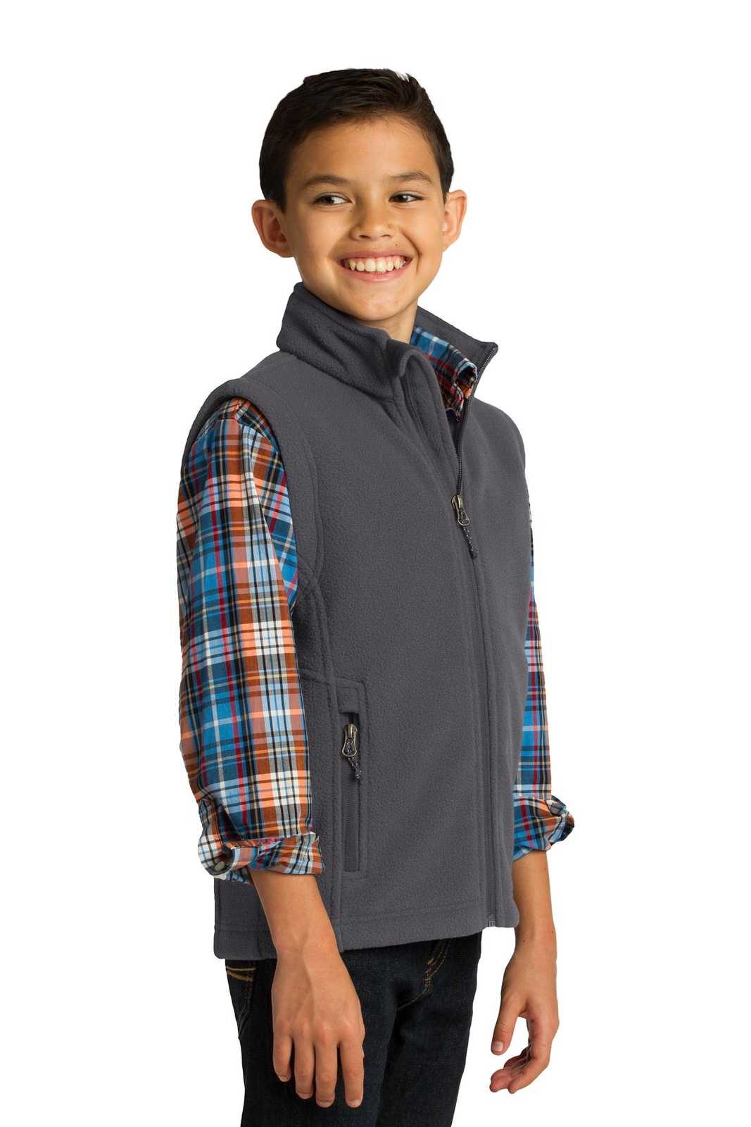Port Authority Y219 Youth Value Fleece Vest - Iron Gray - HIT a Double - 4