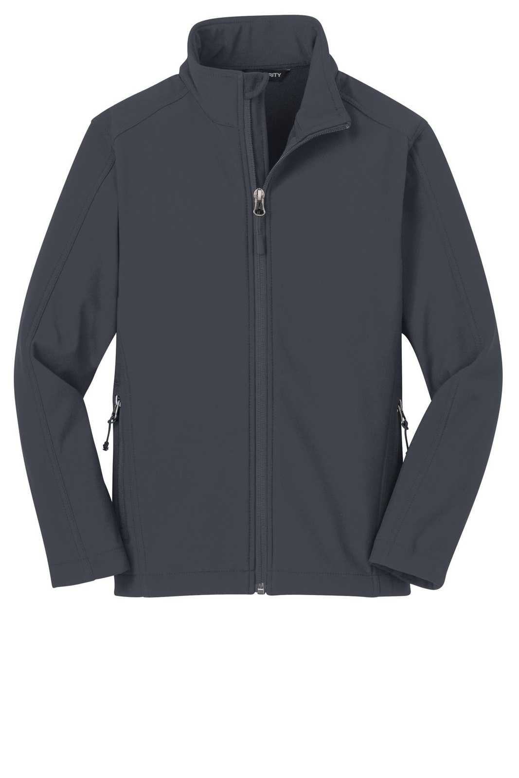 Port Authority Y317 Youth Core Soft Shell Jacket - Battleship Gray - HIT a Double - 5