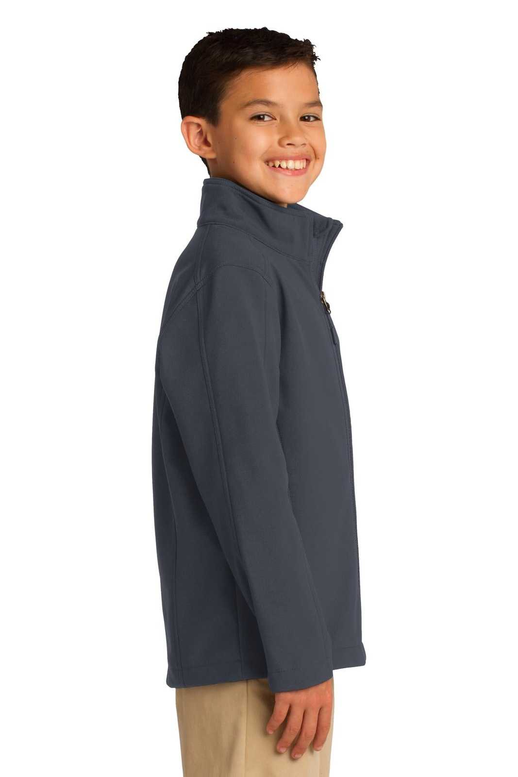 Port Authority Y317 Youth Core Soft Shell Jacket - Battleship Gray - HIT a Double - 3
