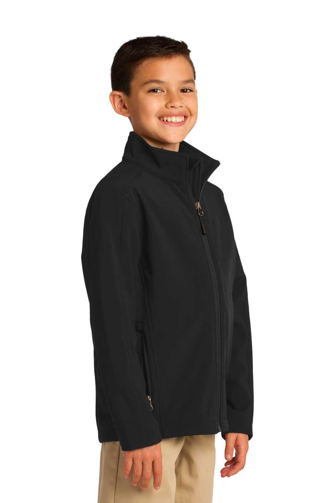 Port Authority Y317 Youth Core Soft Shell Jacket - Black - HIT a Double - 4