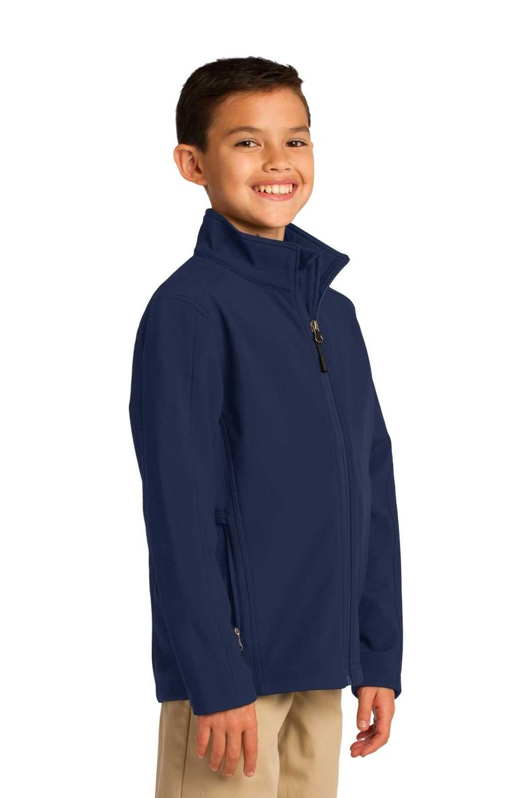 Port Authority Y317 Youth Core Soft Shell Jacket - Dress Blue Navy - HIT a Double - 4