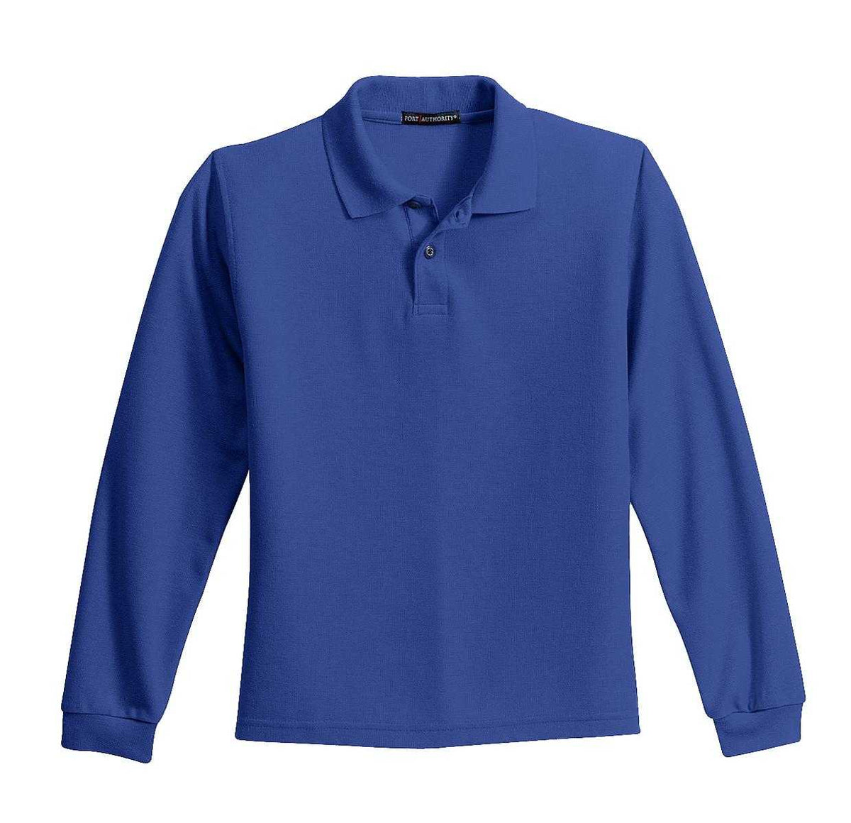 Port Authority Y500LS Youth Long Sleeve Silk Touch Polo - Royal - HIT a Double - 5