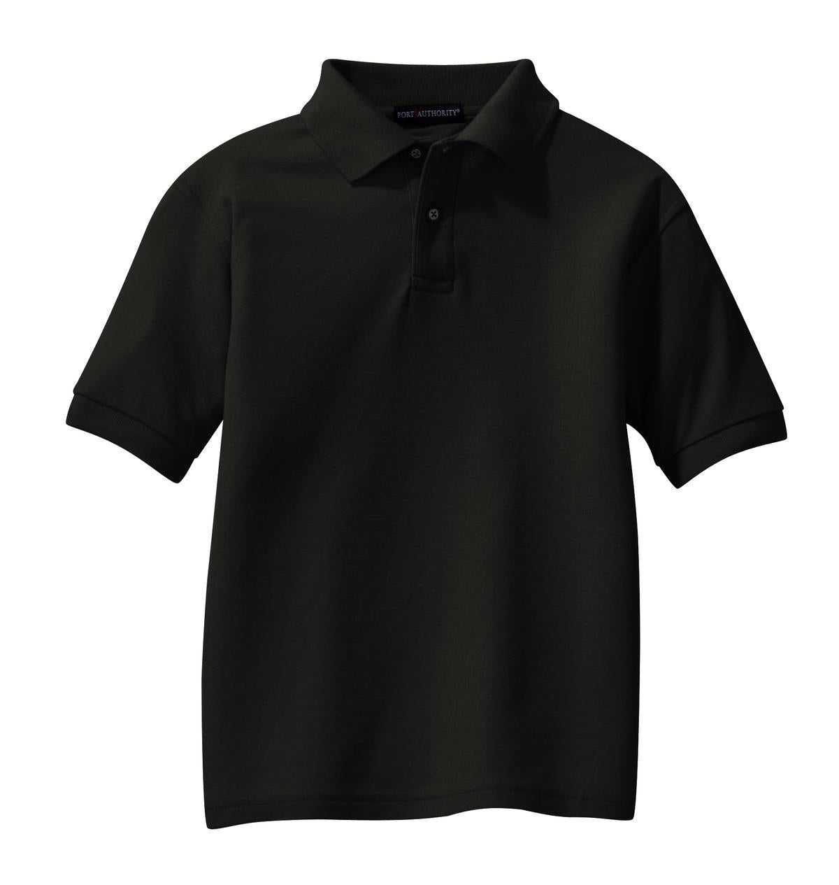 Port Authority Y500 Youth Silk Touch Polo - Black - HIT a Double - 5