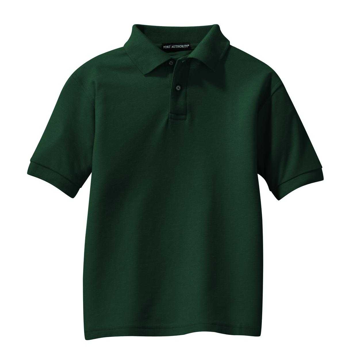 Port Authority Y500 Youth Silk Touch Polo - Dark Green - HIT a Double - 5