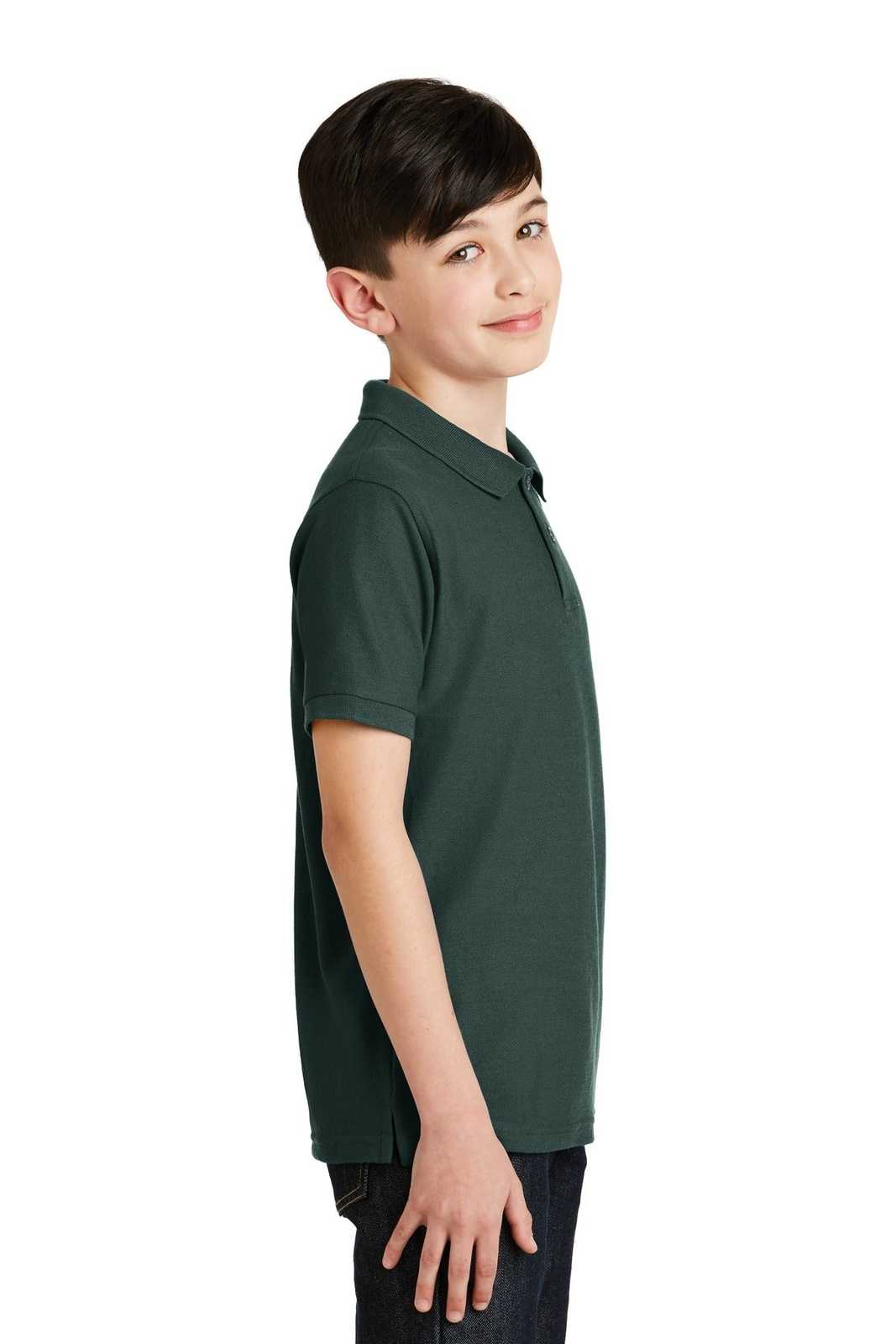 Port Authority Y500 Youth Silk Touch Polo - Dark Green - HIT a Double - 3