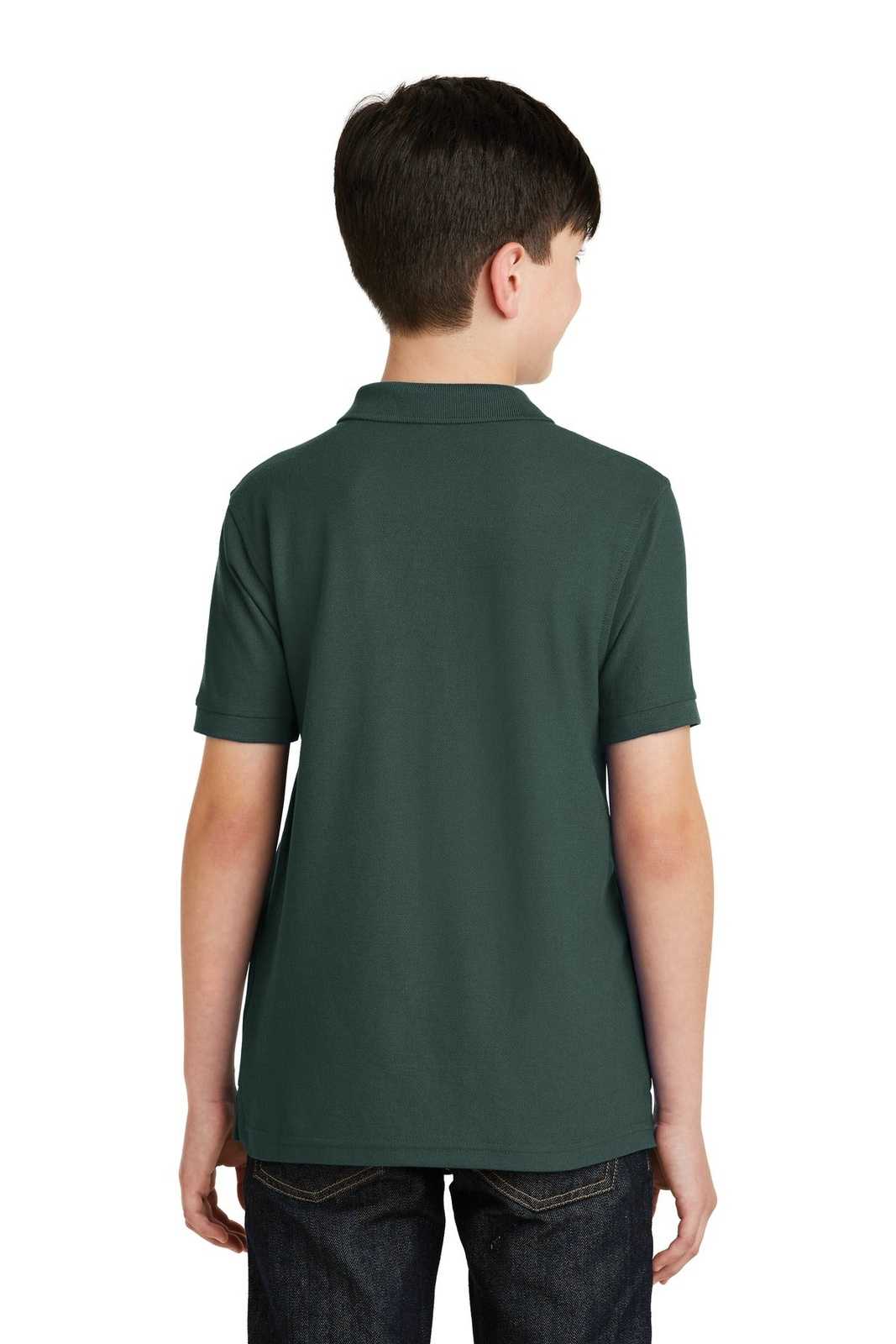 Port Authority Y500 Youth Silk Touch Polo - Dark Green - HIT a Double - 2