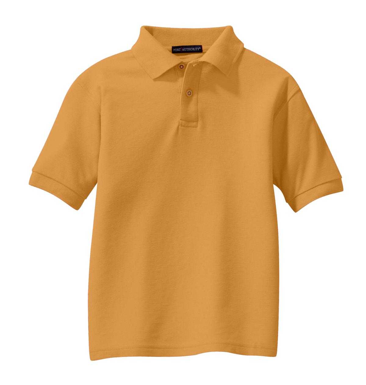 Port Authority Y500 Youth Silk Touch Polo - Gold - HIT a Double - 5