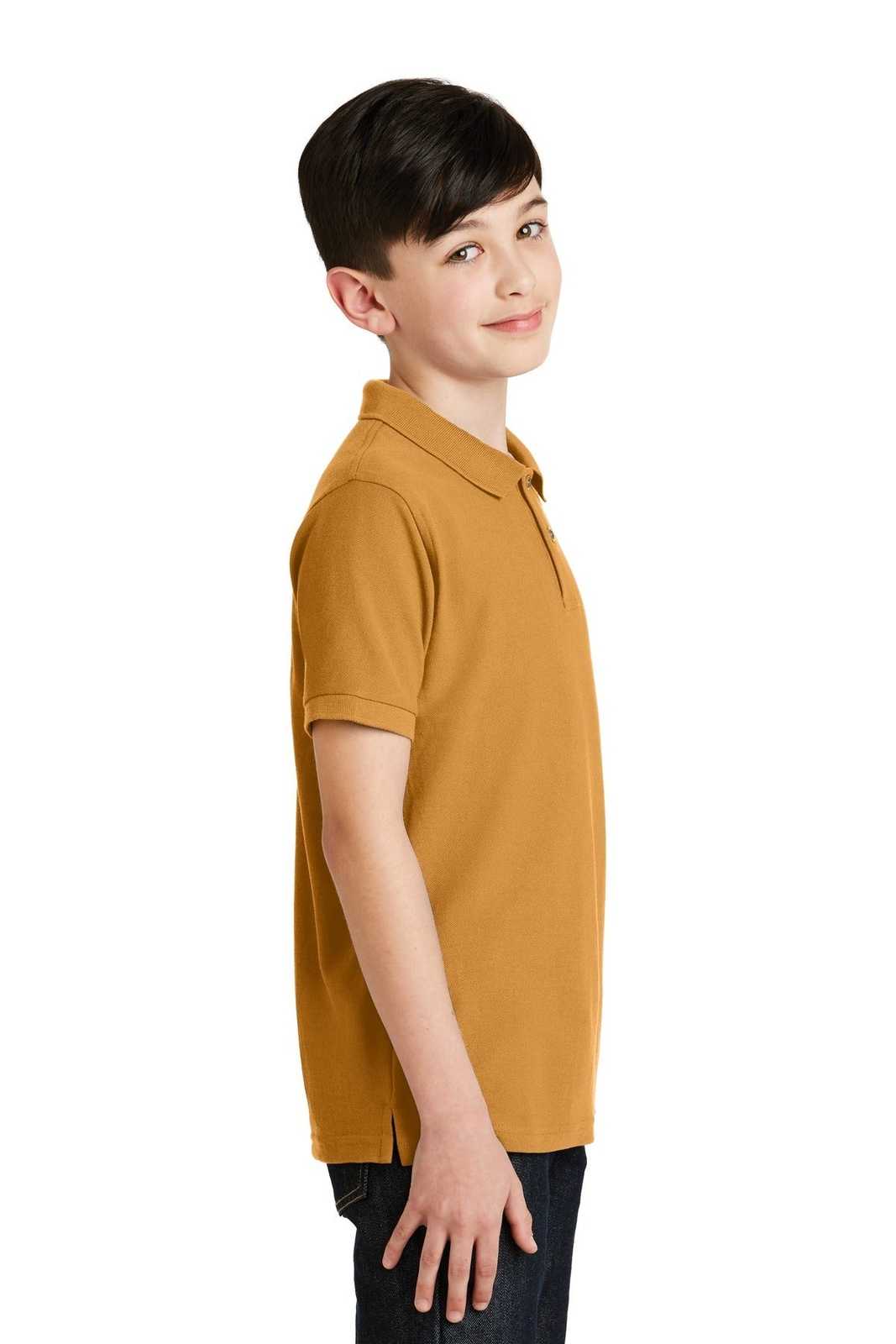 Port Authority Y500 Youth Silk Touch Polo - Gold - HIT a Double - 3