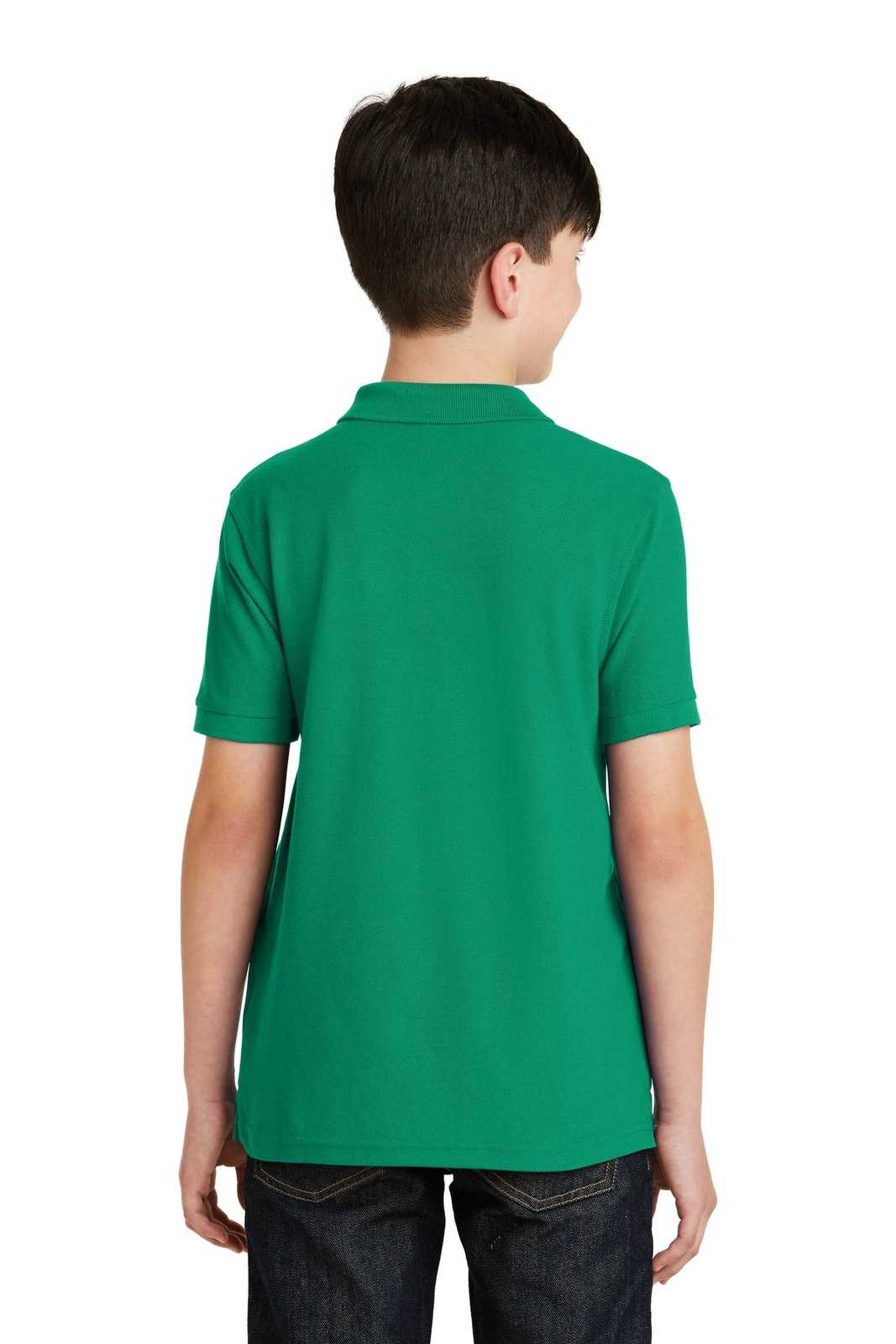 Port Authority Y500 Youth Silk Touch Polo - Kelly Green - HIT a Double - 2