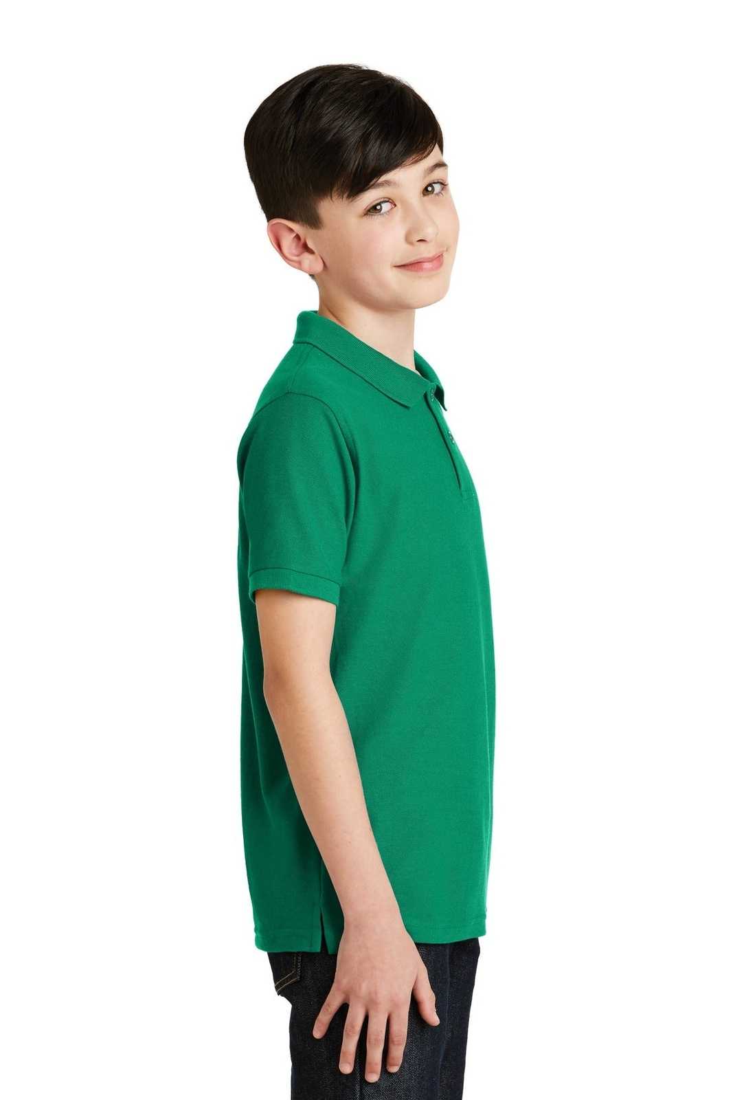 Port Authority Y500 Youth Silk Touch Polo - Kelly Green - HIT a Double - 3