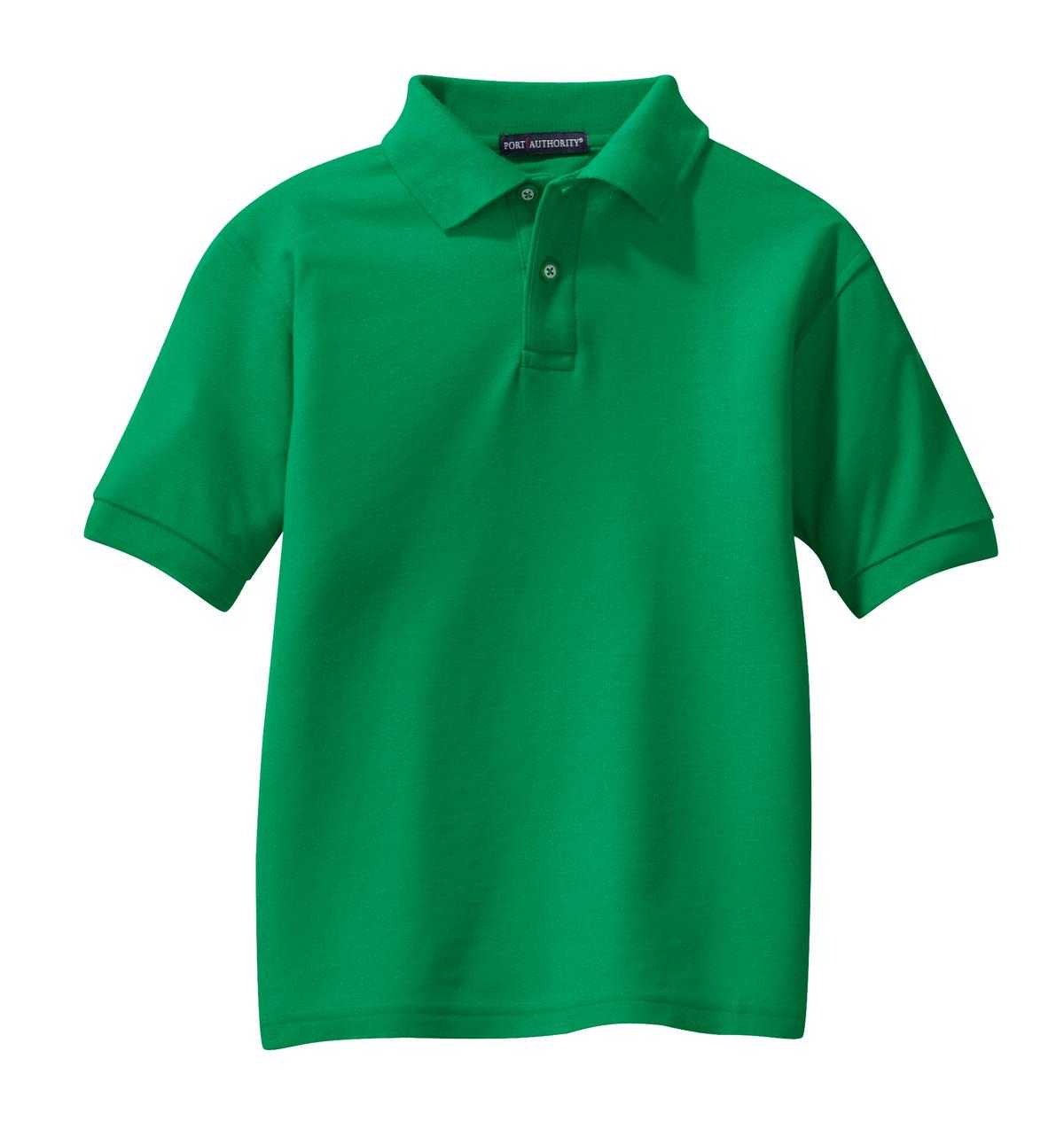 Port Authority Y500 Youth Silk Touch Polo - Kelly Green - HIT a Double - 5
