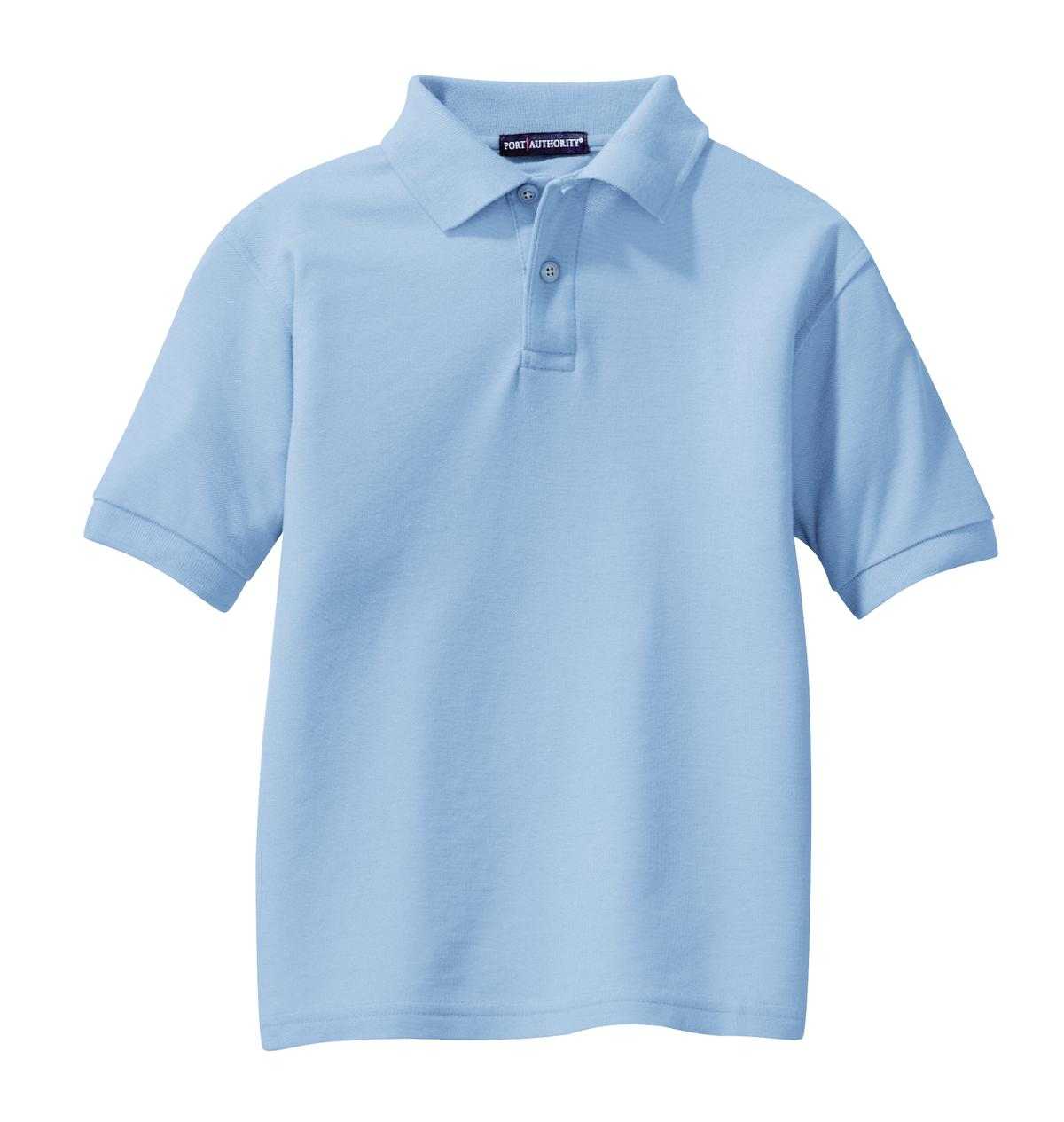 Port Authority Y500 Youth Silk Touch Polo - Light Blue - HIT a Double - 5