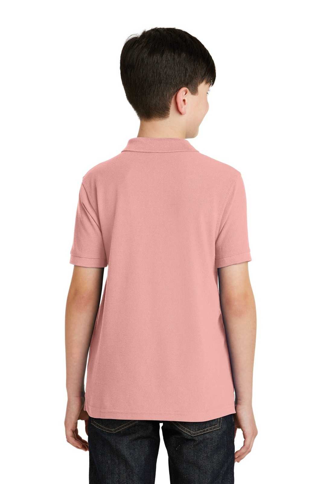 Port Authority Y500 Youth Silk Touch Polo - Light Pink - HIT a Double - 2