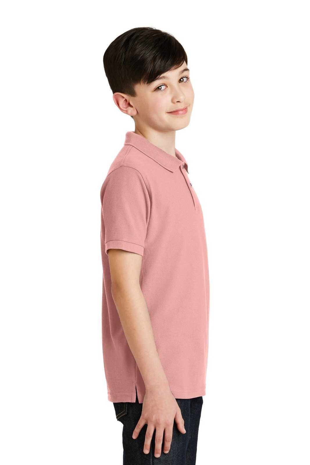 Port Authority Y500 Youth Silk Touch Polo - Light Pink - HIT a Double - 3