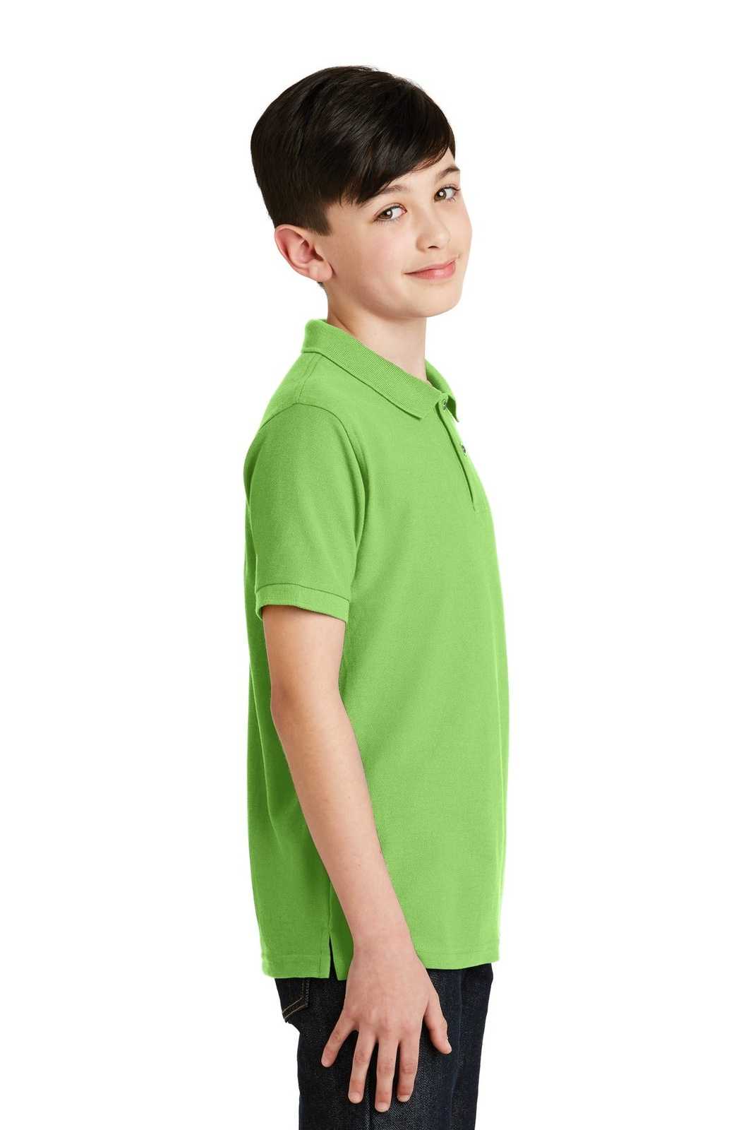 Port Authority Y500 Youth Silk Touch Polo - Lime - HIT a Double - 3