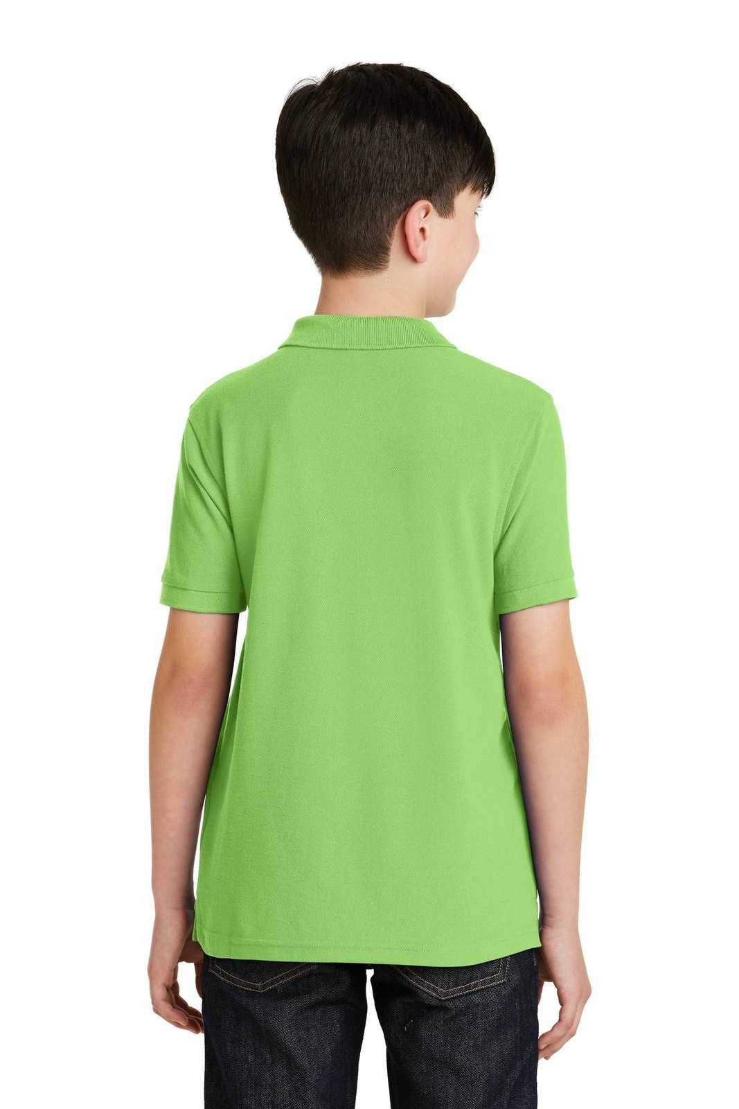 Port Authority Y500 Youth Silk Touch Polo - Lime - HIT a Double - 2