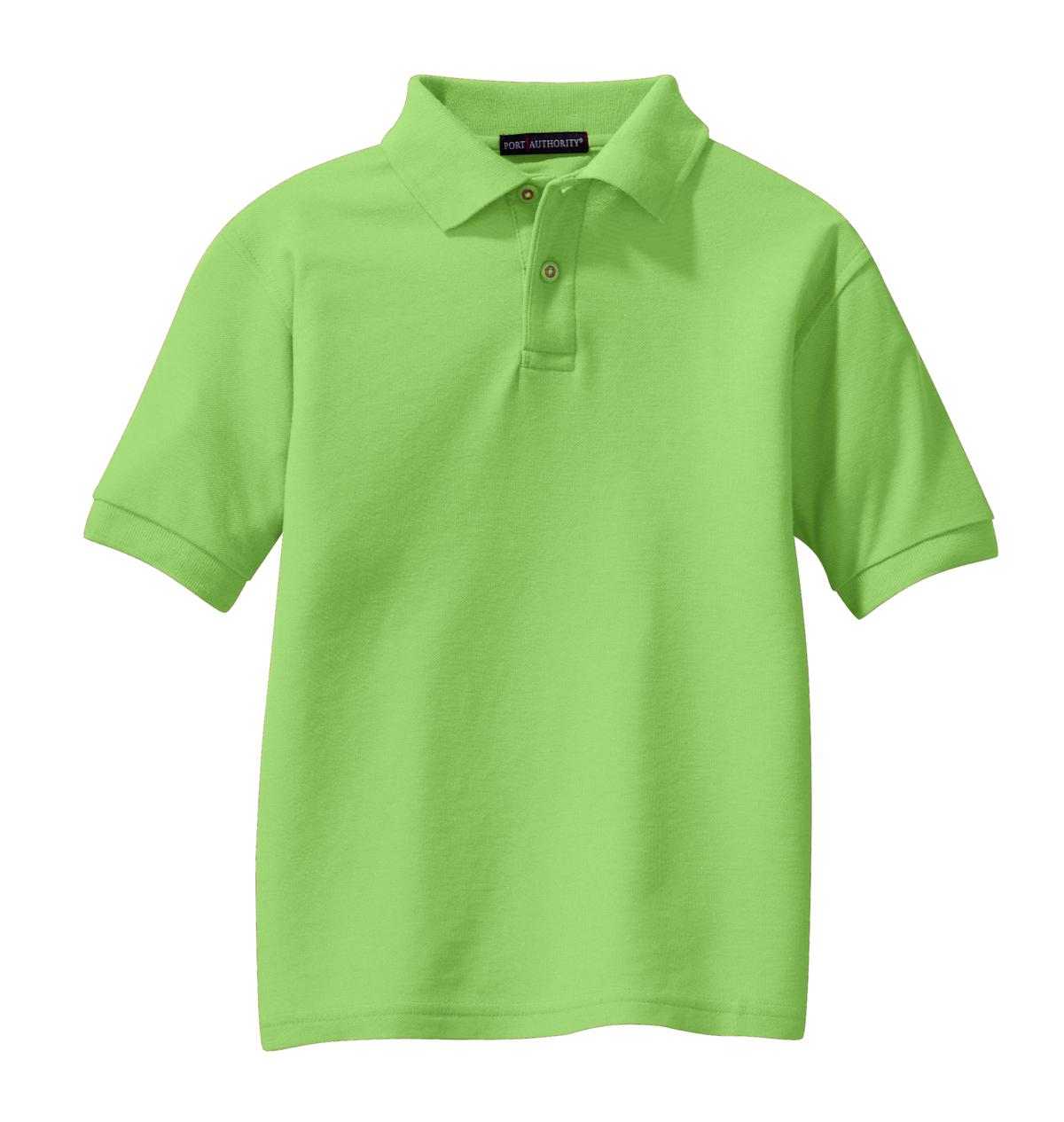 Port Authority Y500 Youth Silk Touch Polo - Lime - HIT a Double - 5