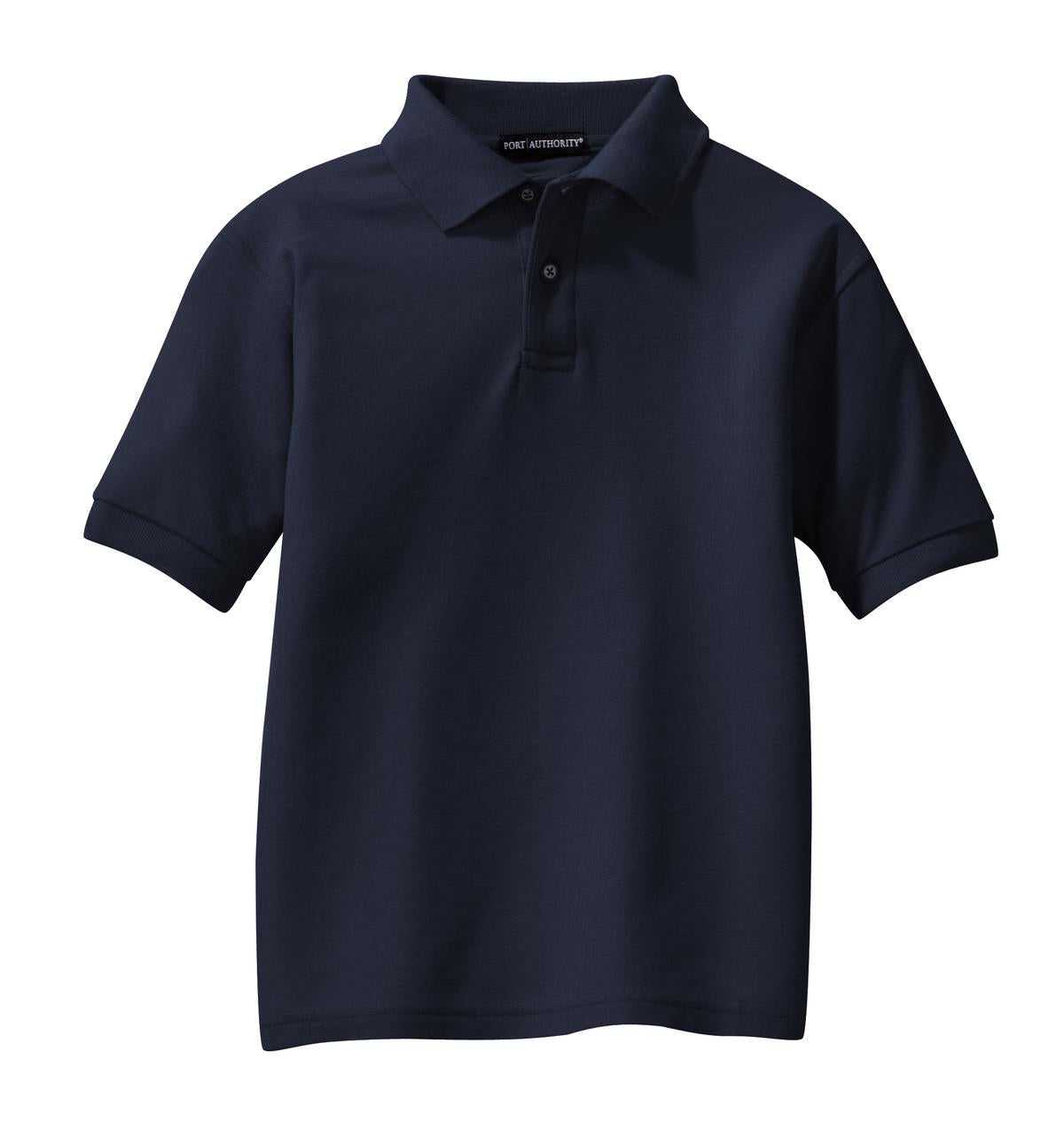 Port Authority Y500 Youth Silk Touch Polo - Navy - HIT a Double - 5
