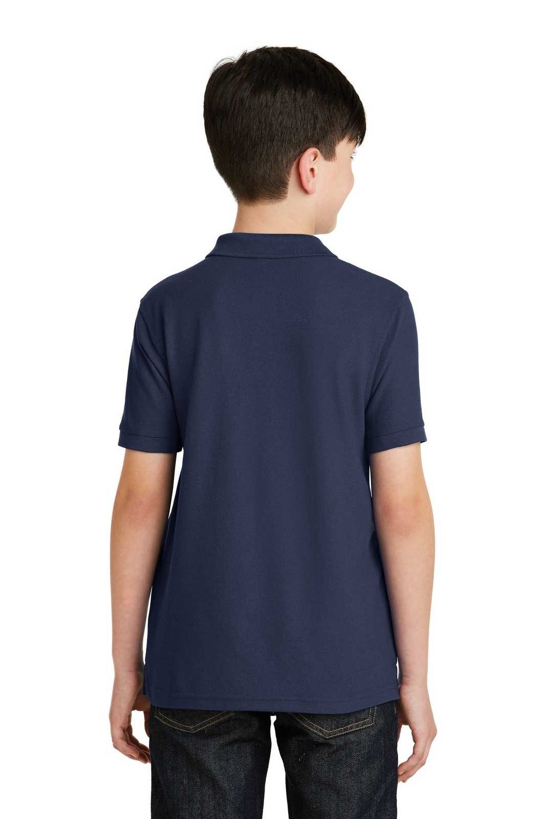 Port Authority Y500 Youth Silk Touch Polo - Navy - HIT a Double - 2