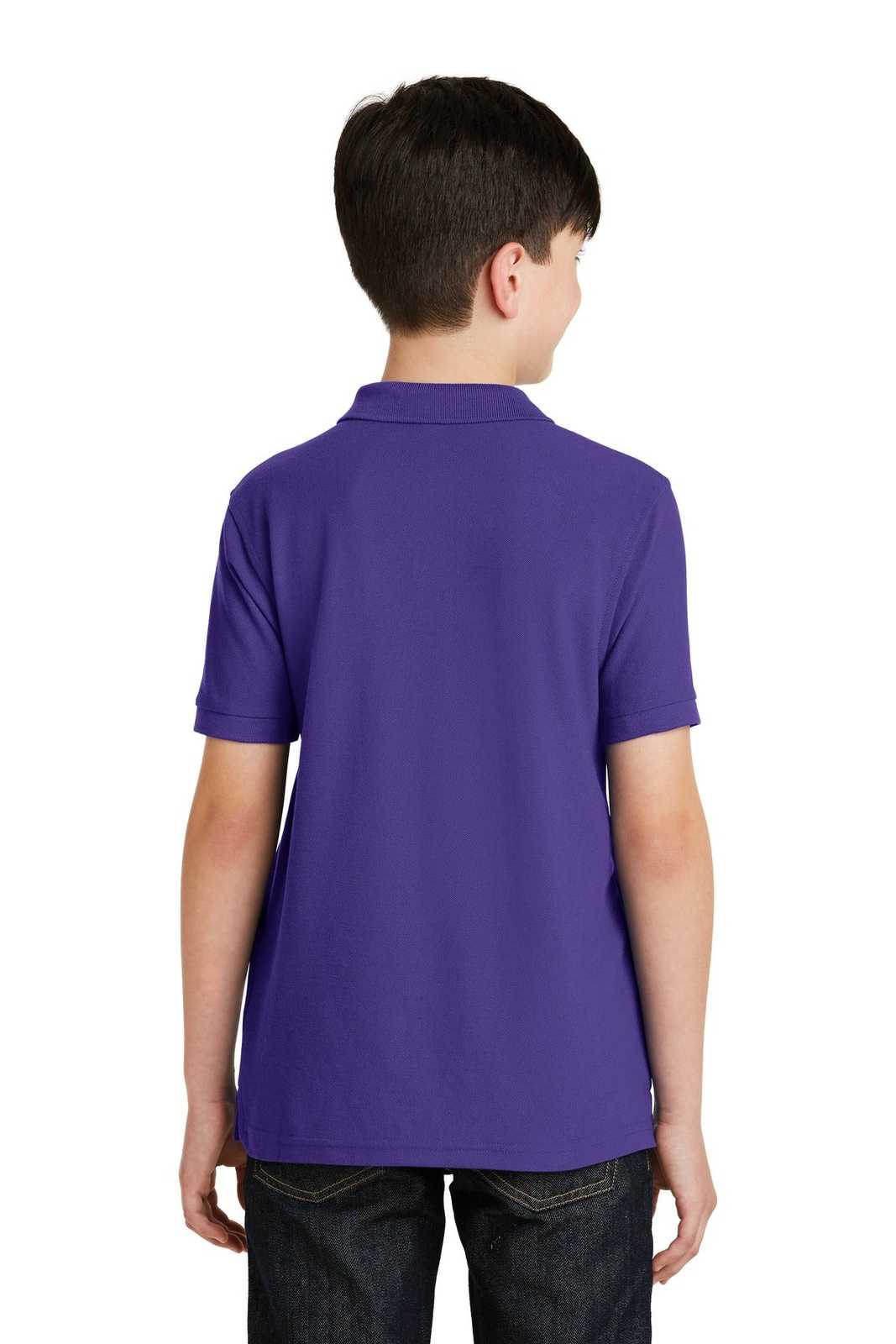 Port Authority Y500 Youth Silk Touch Polo - Purple - HIT a Double - 2