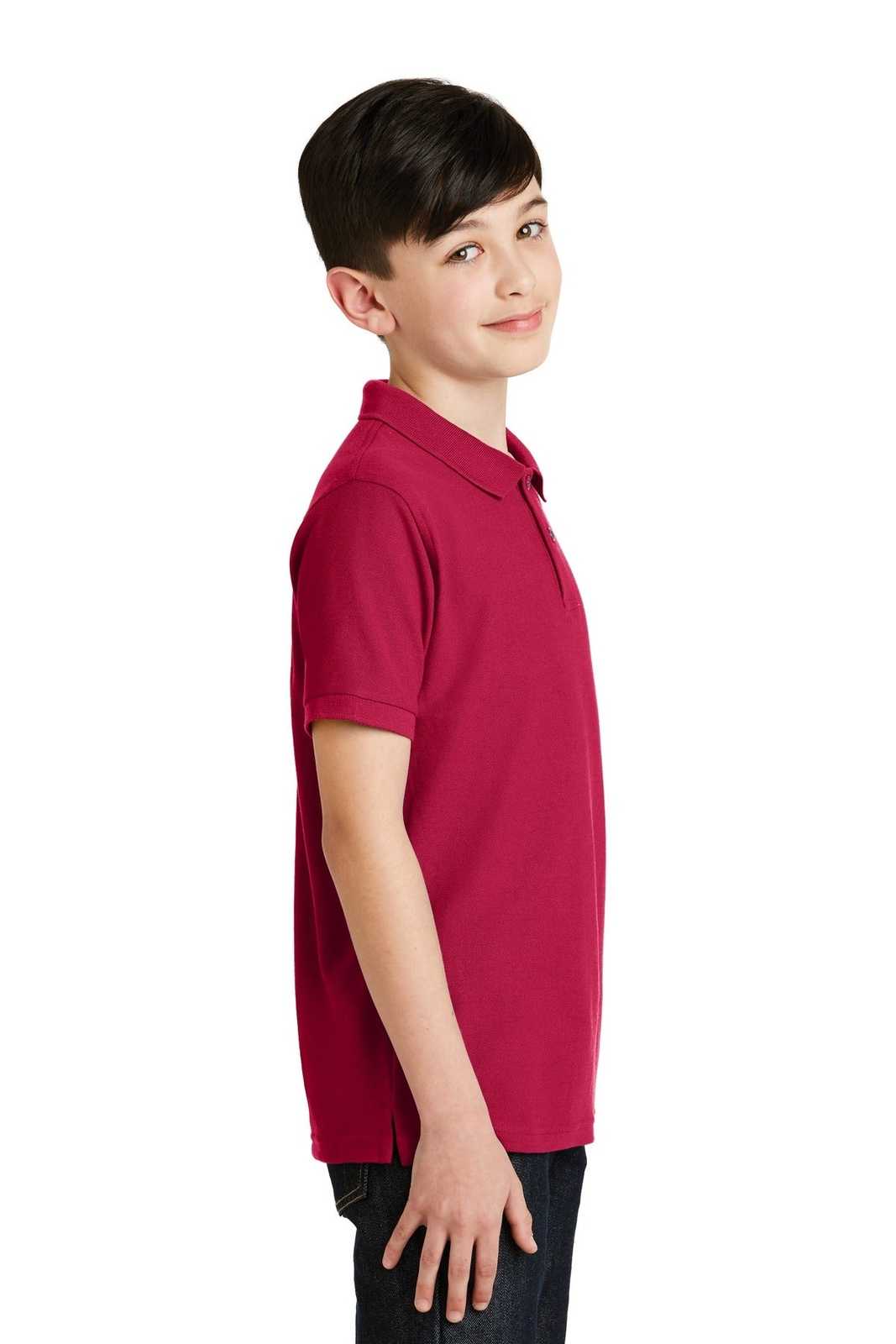 Port Authority Y500 Youth Silk Touch Polo - Red - HIT a Double - 3