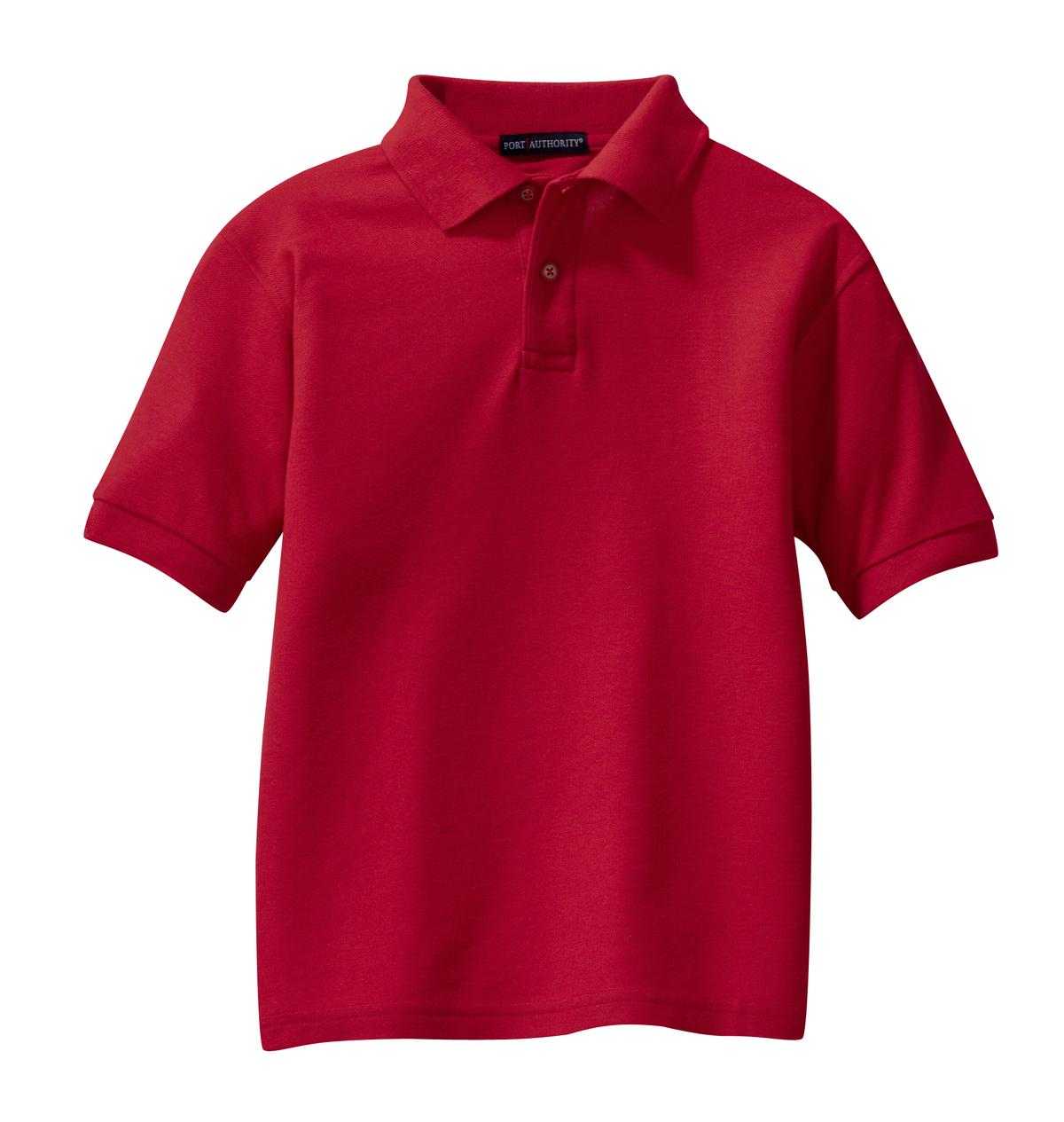 Port Authority Y500 Youth Silk Touch Polo - Red - HIT a Double - 5