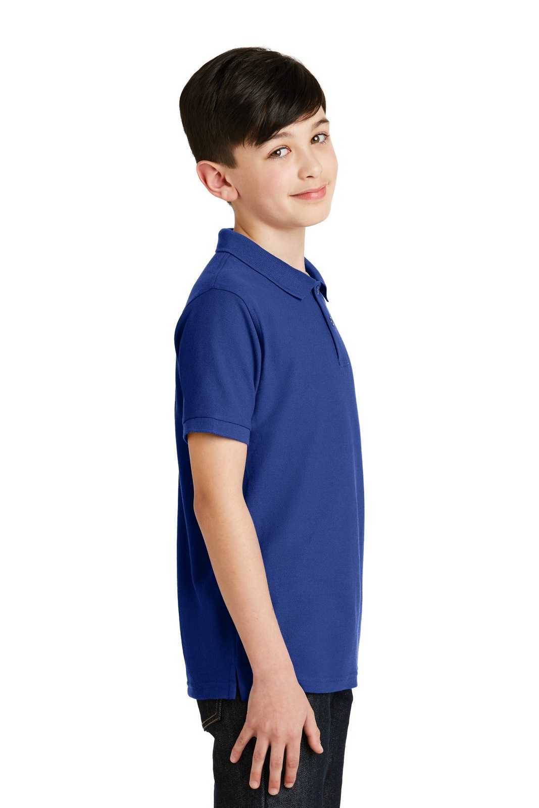 Port Authority Y500 Youth Silk Touch Polo - Royal - HIT a Double - 3