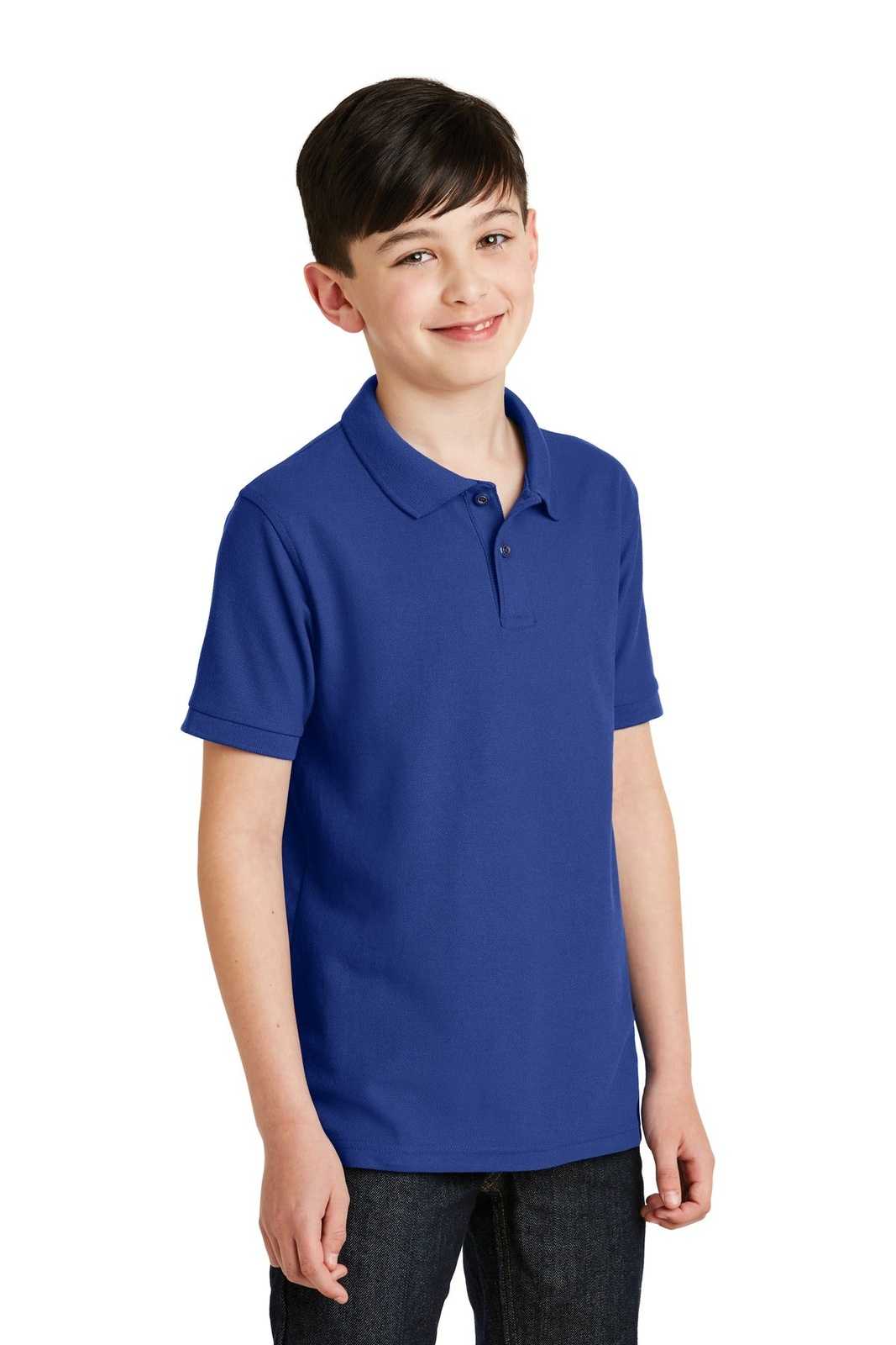 Port Authority Y500 Youth Silk Touch Polo - Royal - HIT a Double - 4