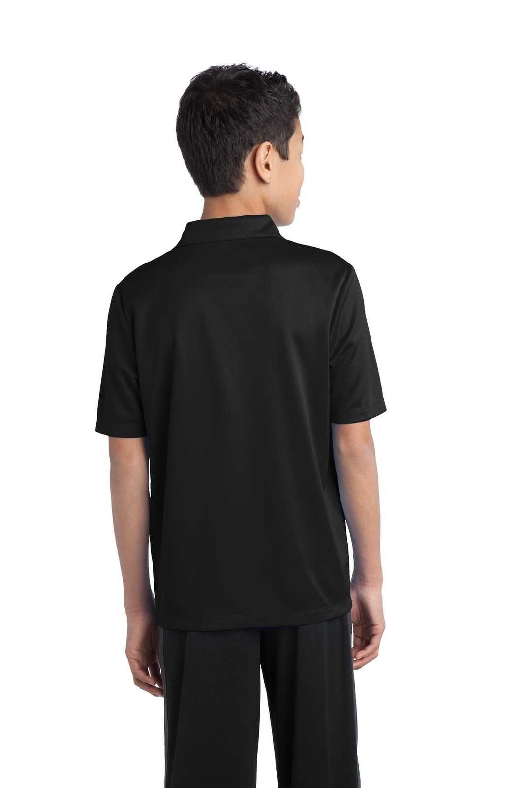Port Authority Y540 Youth Silk Touch Performance Polo - Black - HIT a Double - 2