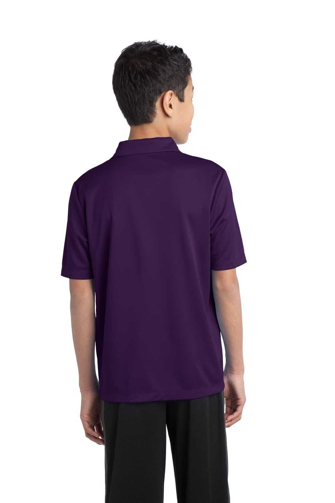Port Authority Y540 Youth Silk Touch Performance Polo - Bright Purple - HIT a Double - 2