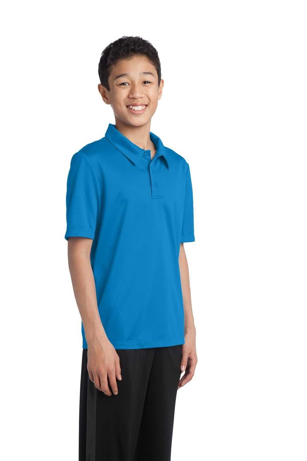 Port Authority Y540 Youth Silk Touch Performance Polo - Brilliant Blue - HIT a Double - 4