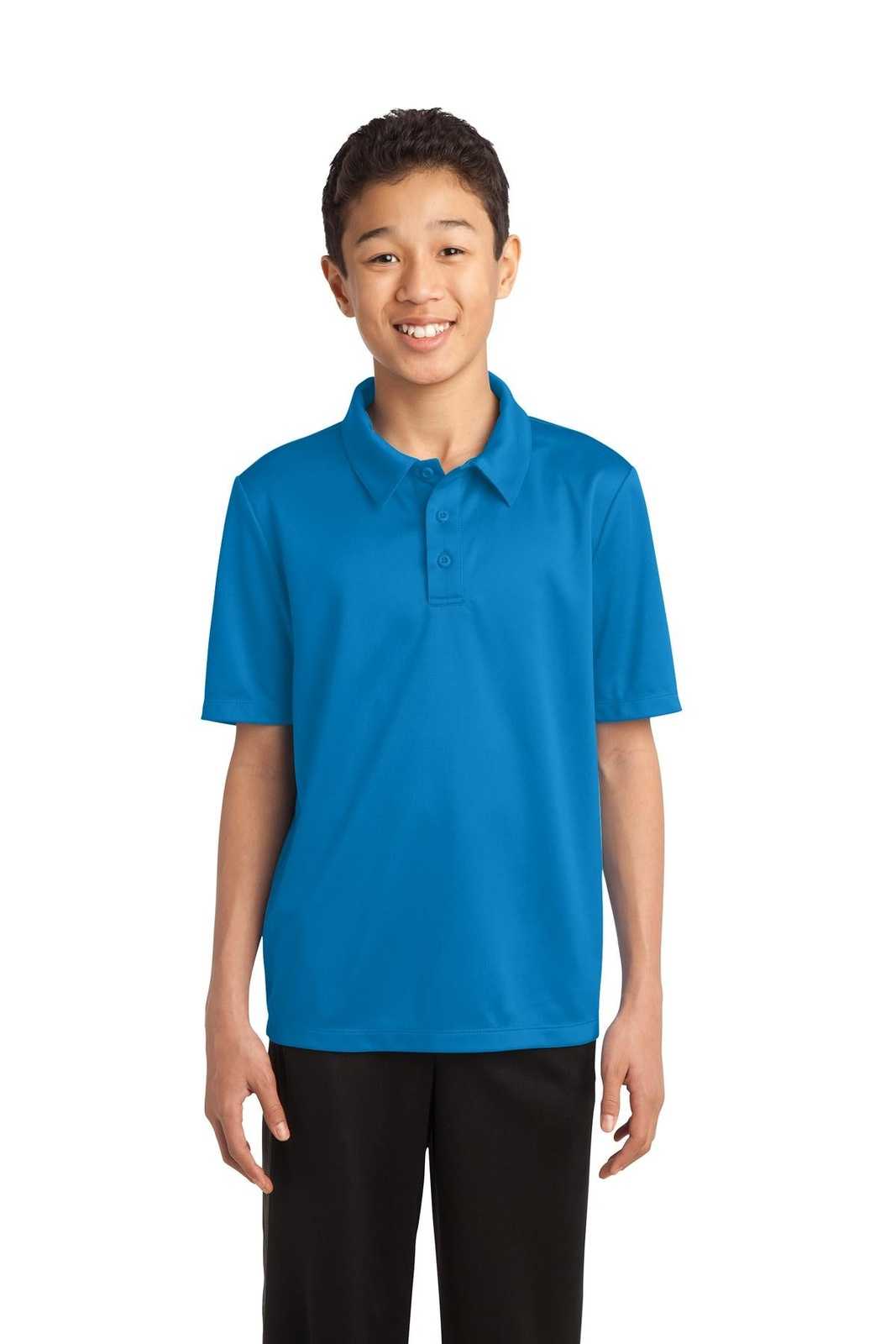 Port Authority Y540 Youth Silk Touch Performance Polo - Brilliant Blue - HIT a Double - 1