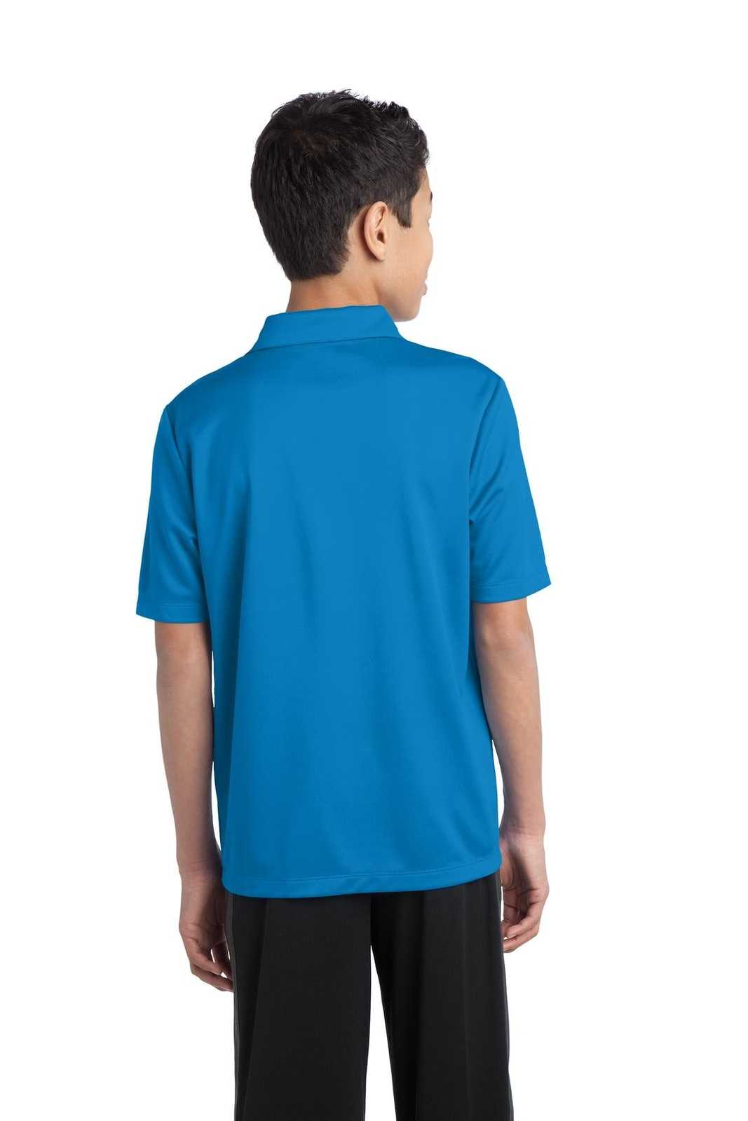 Port Authority Y540 Youth Silk Touch Performance Polo - Brilliant Blue - HIT a Double - 2