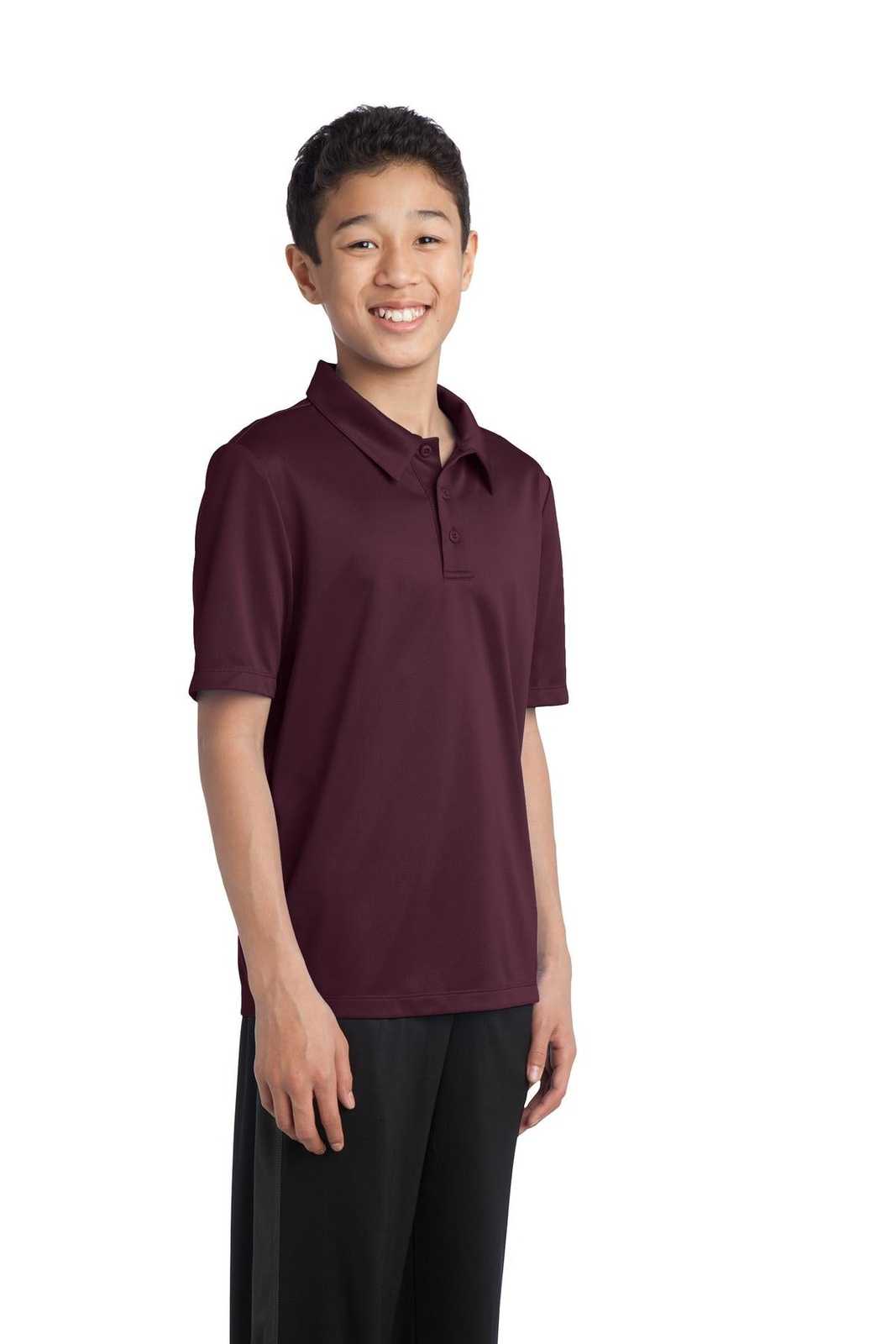 Port Authority Y540 Youth Silk Touch Performance Polo - Maroon - HIT a Double - 4