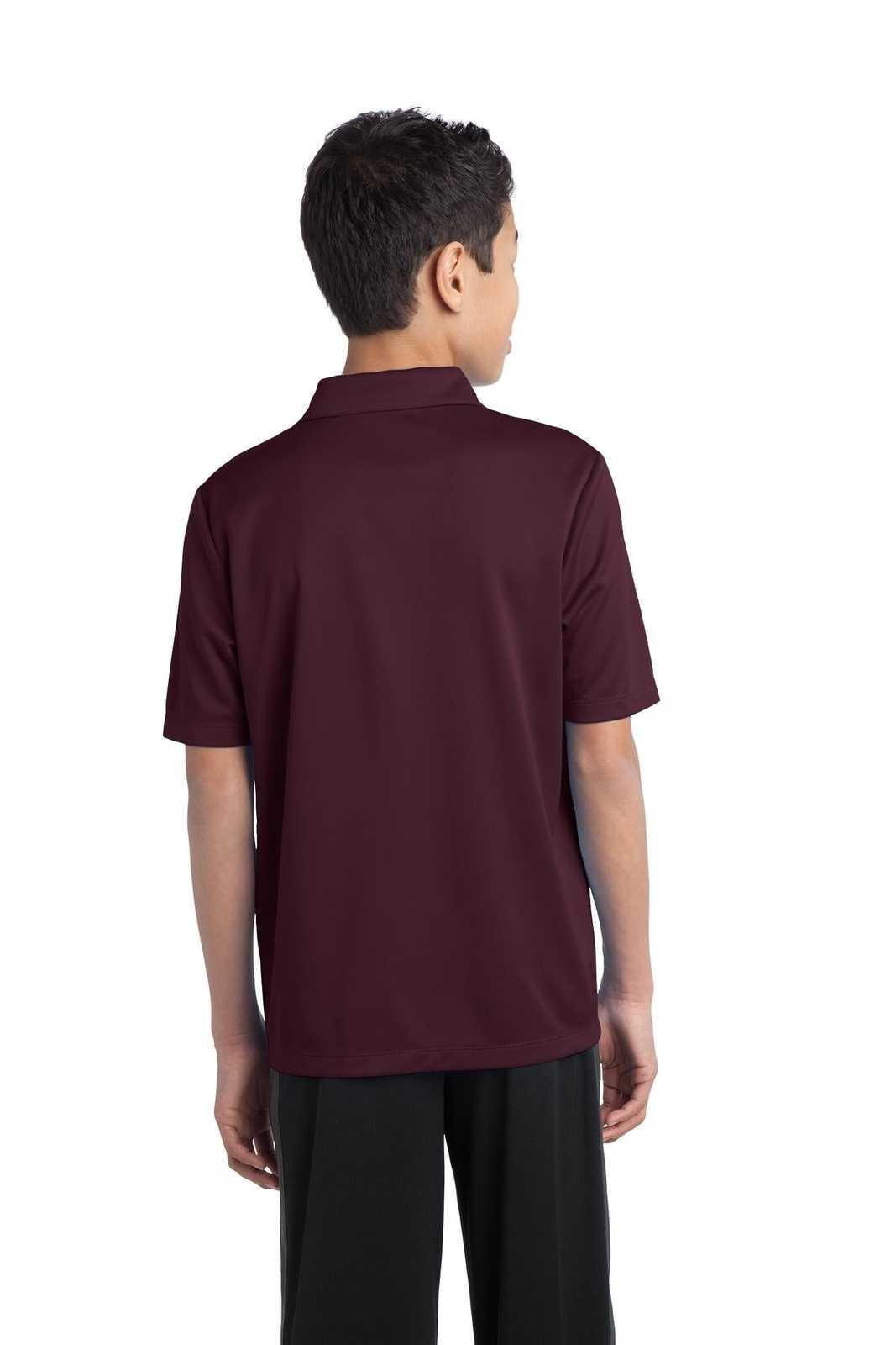 Port Authority Y540 Youth Silk Touch Performance Polo - Maroon - HIT a Double - 2