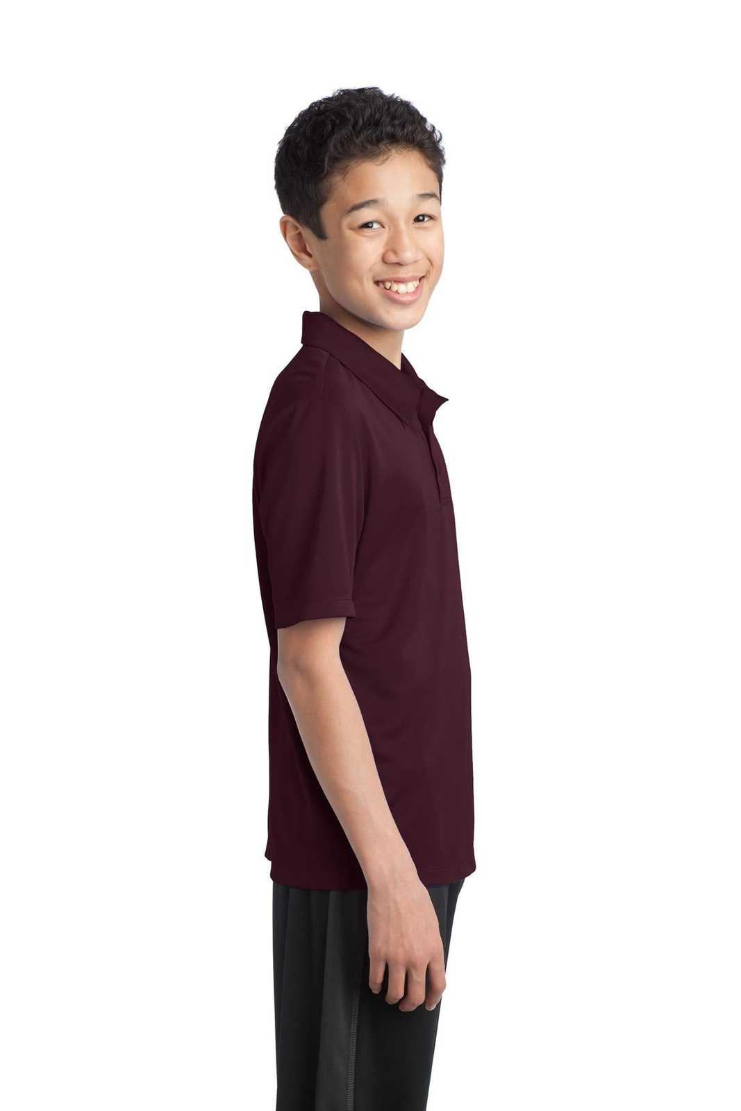 Port Authority Y540 Youth Silk Touch Performance Polo - Maroon - HIT a Double - 3